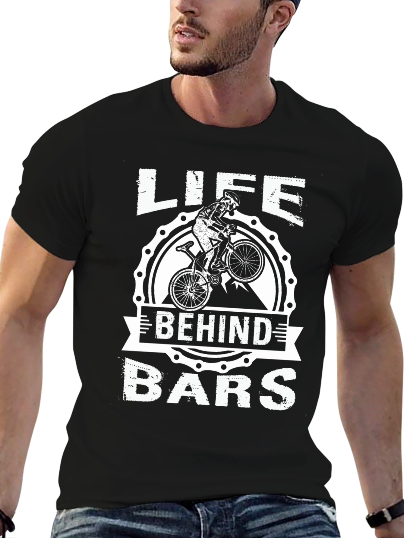 Life Behind Bars Biker Graphic Tee