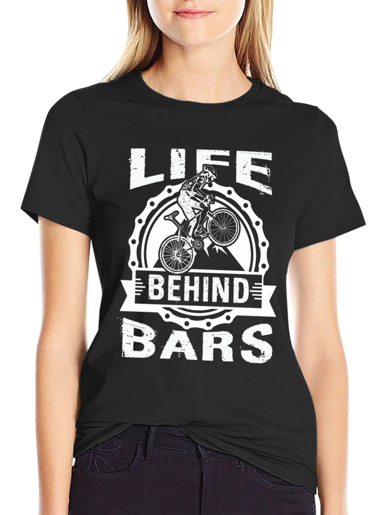Life Behind Bars Biker Graphic Tee