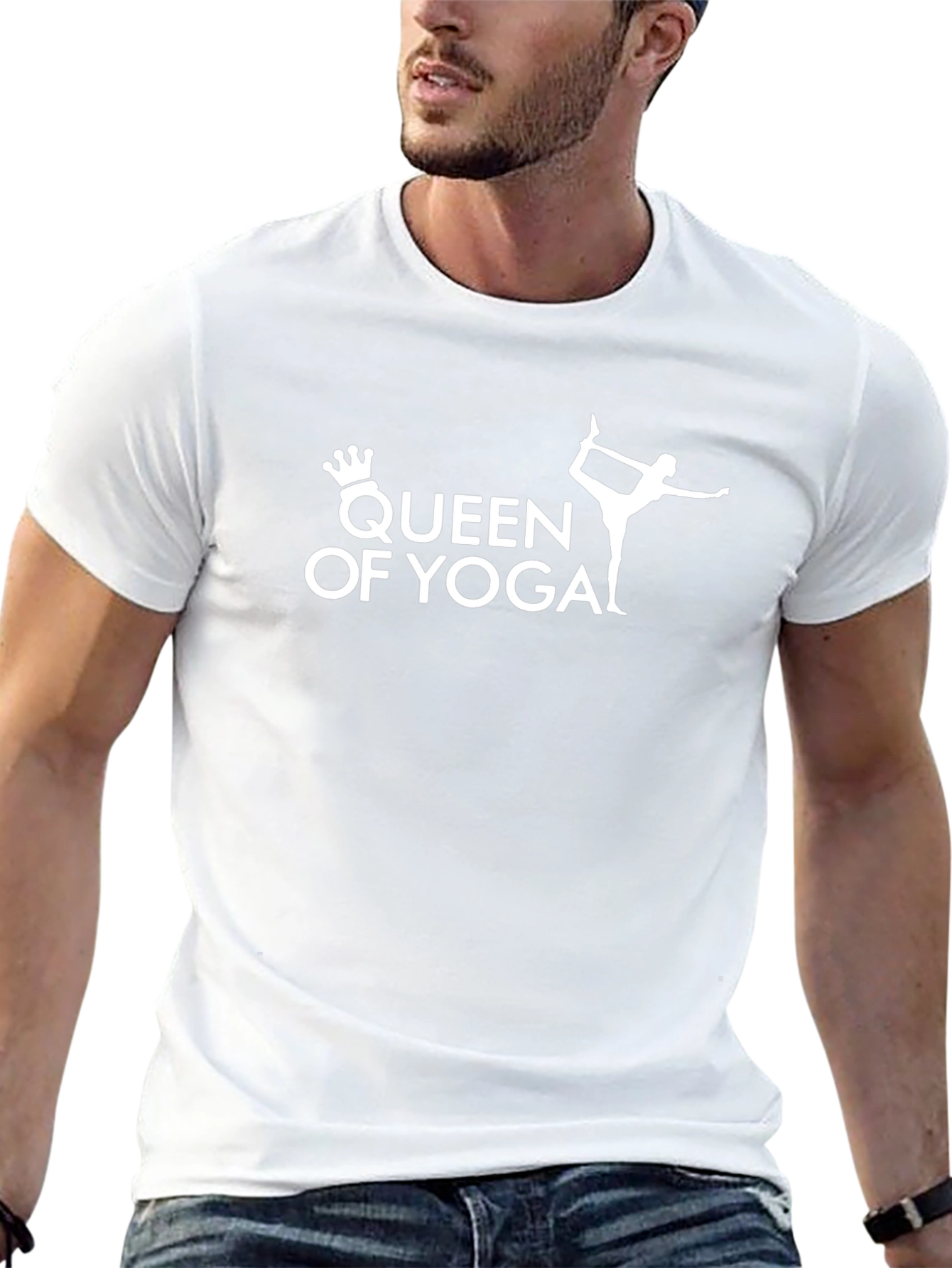 Queen of Yoga Black Graphic Tee Shirt