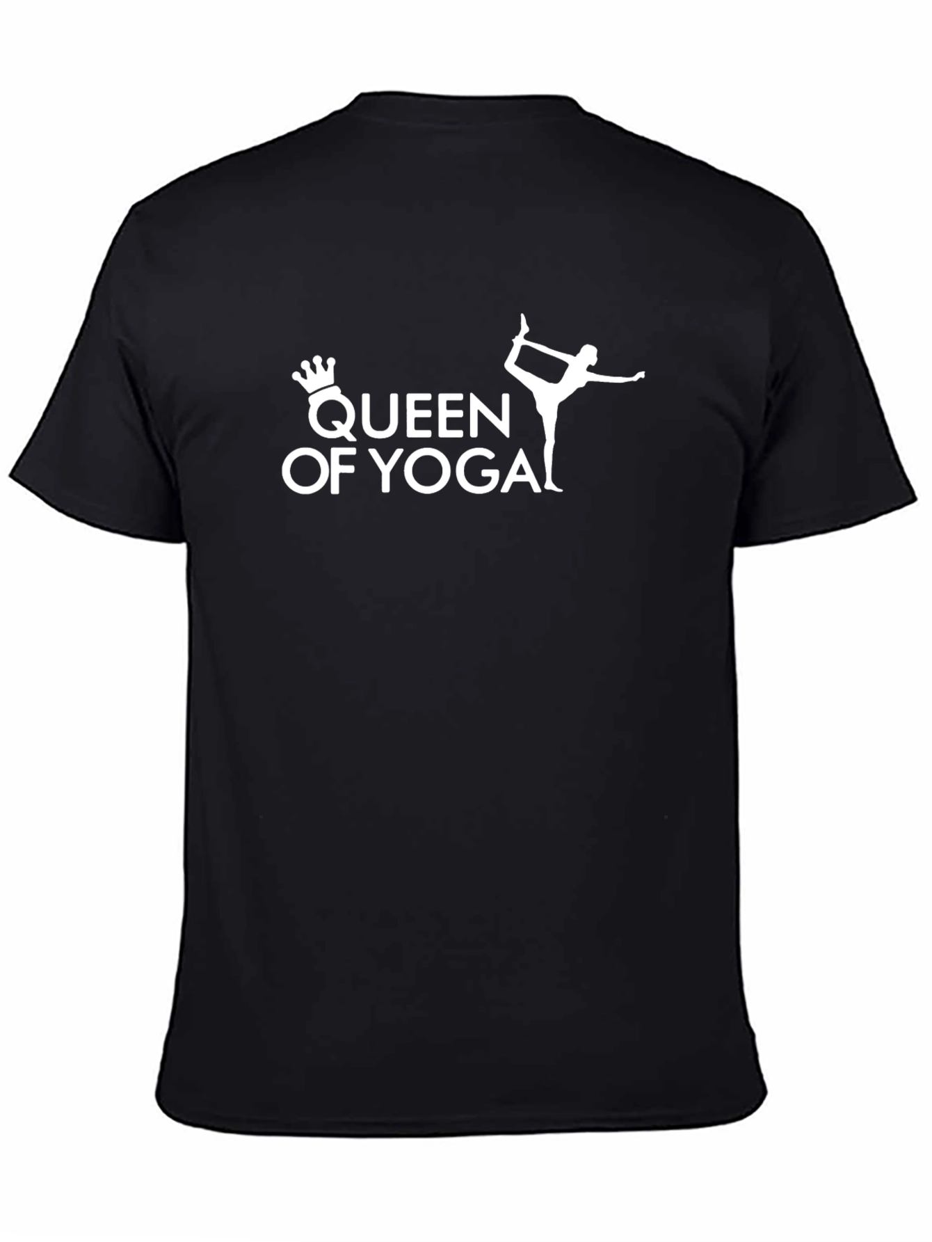 Queen of Yoga Black Graphic Tee Shirt