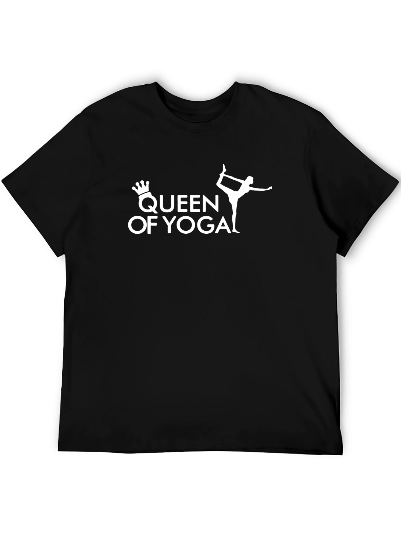 Queen of Yoga Black Graphic Tee Shirt
