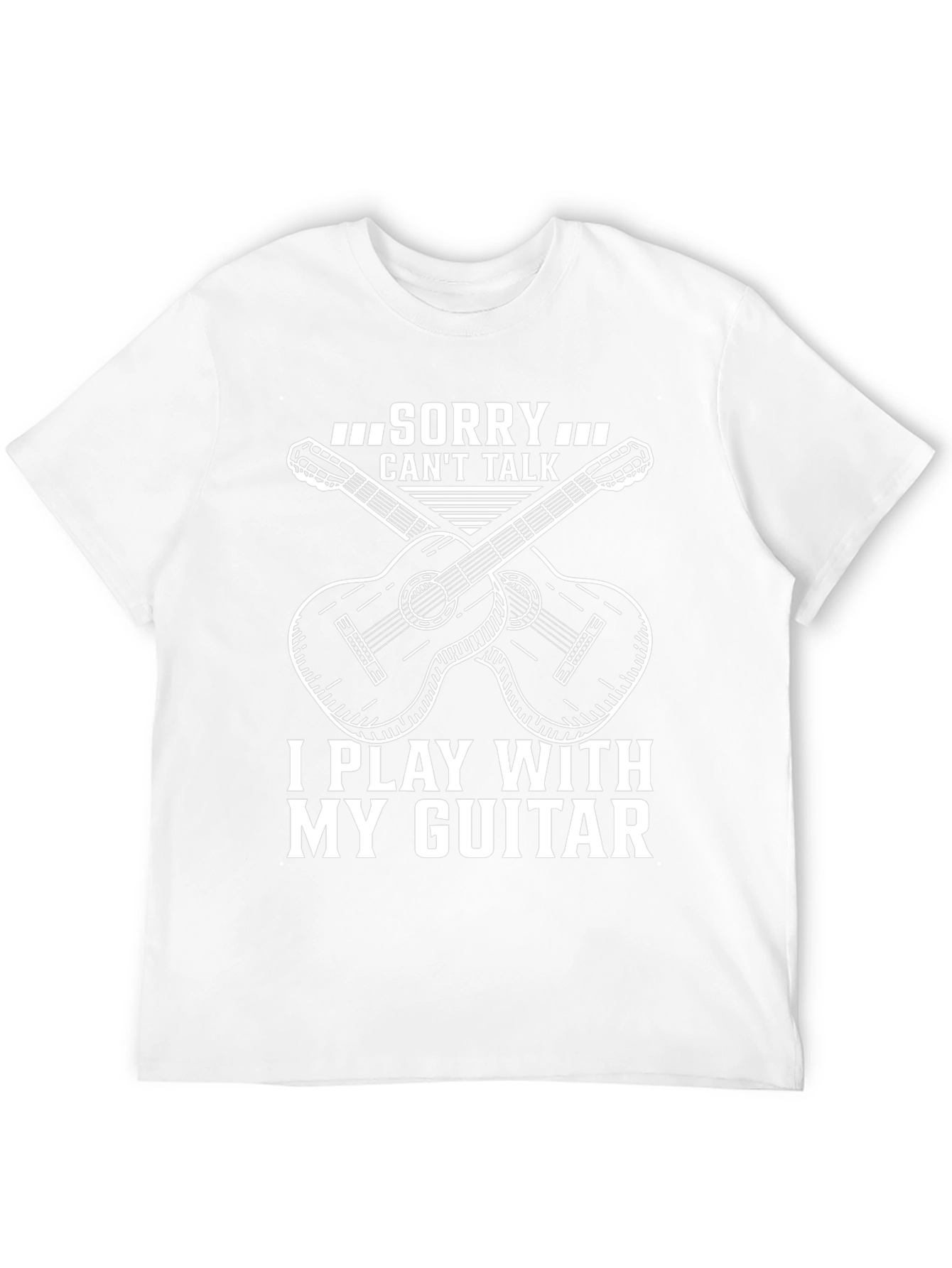 Guitar Player T-Shirt: Sorry Cant Talk