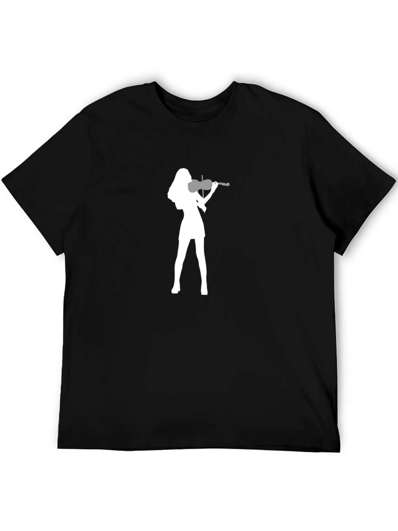 Violin Player Graphic Black T-Shirt