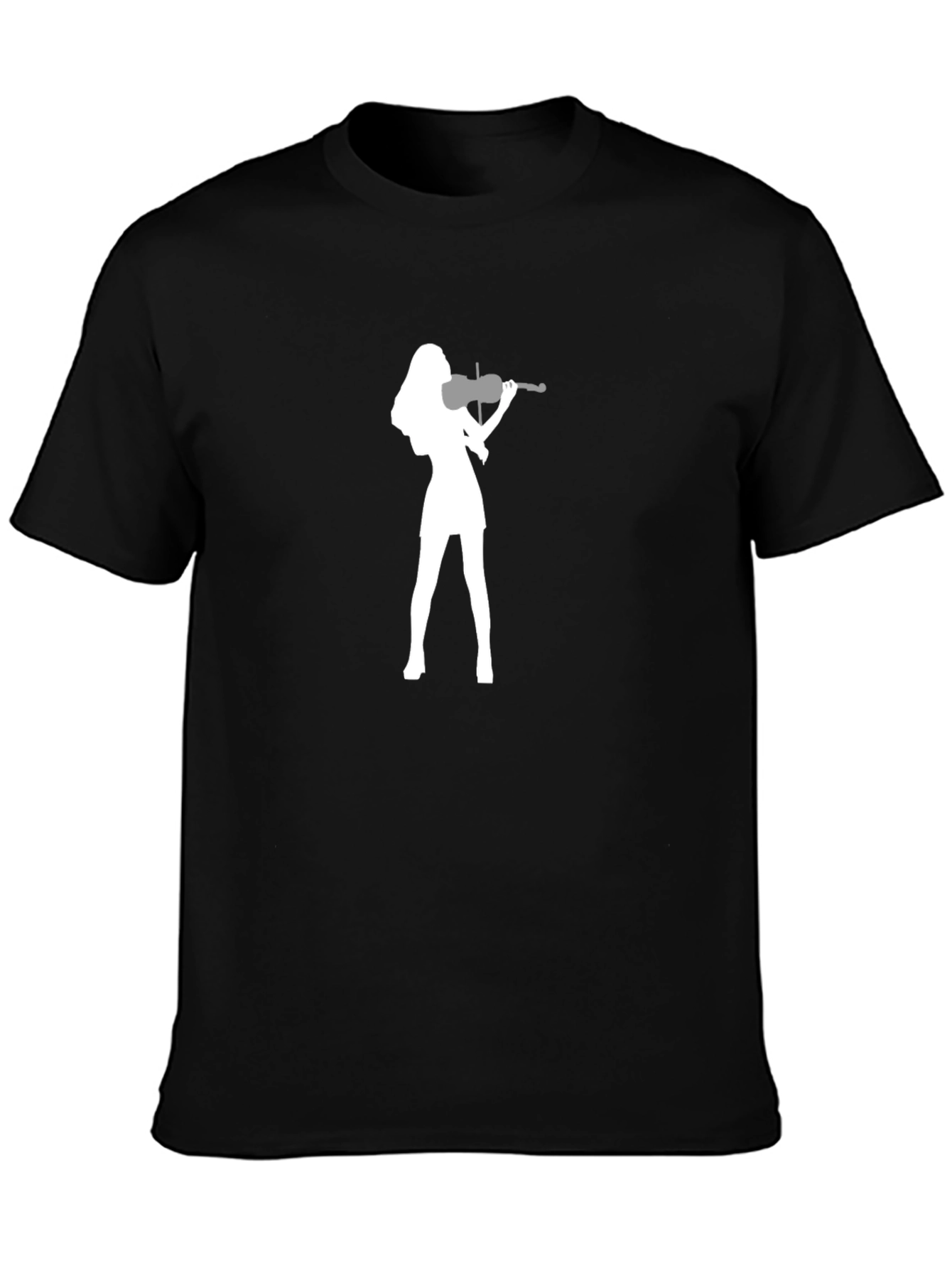 Violin Player Graphic Black T-Shirt