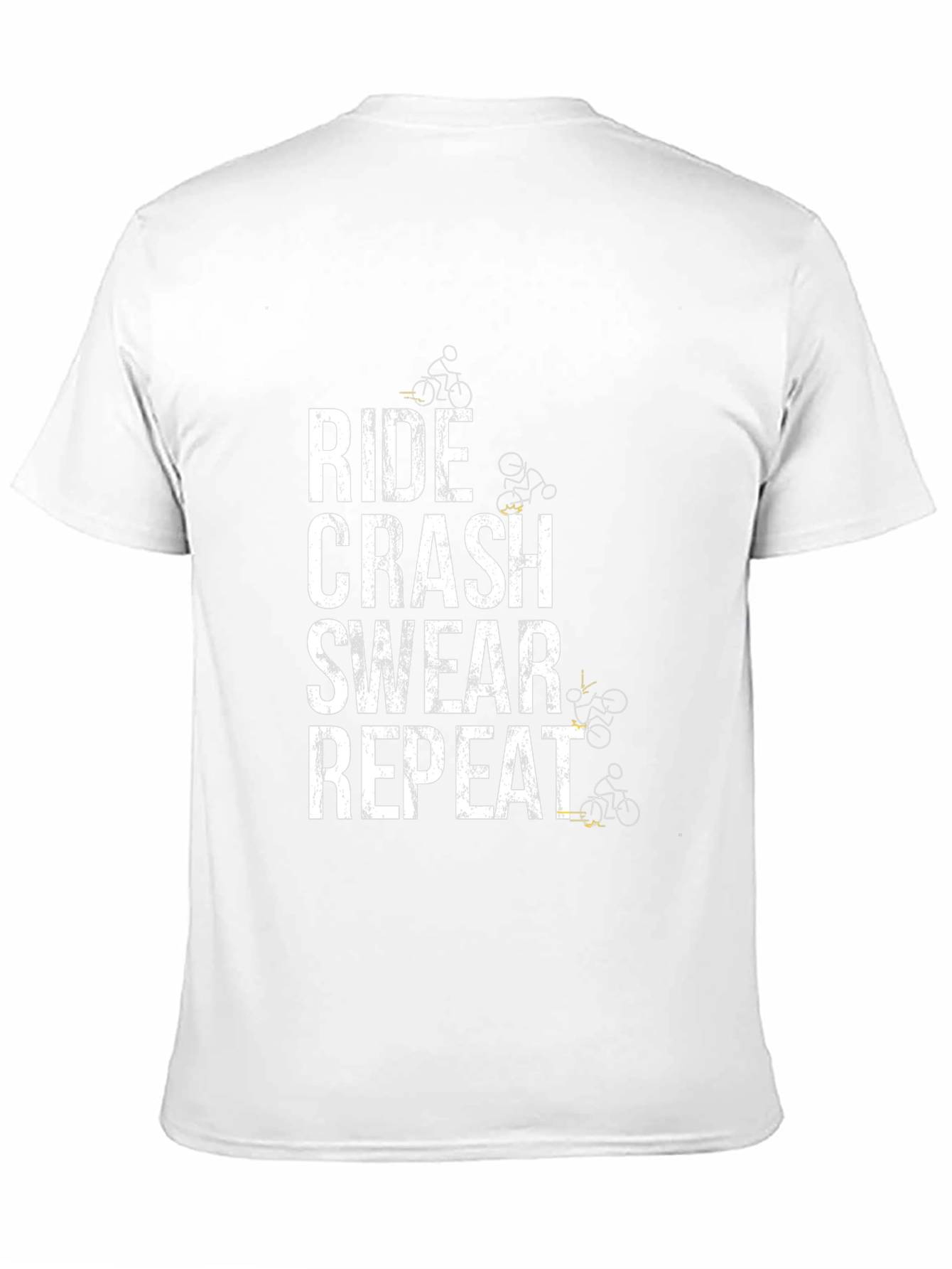 Ride Crash Swear Repeat Black T-Shirt