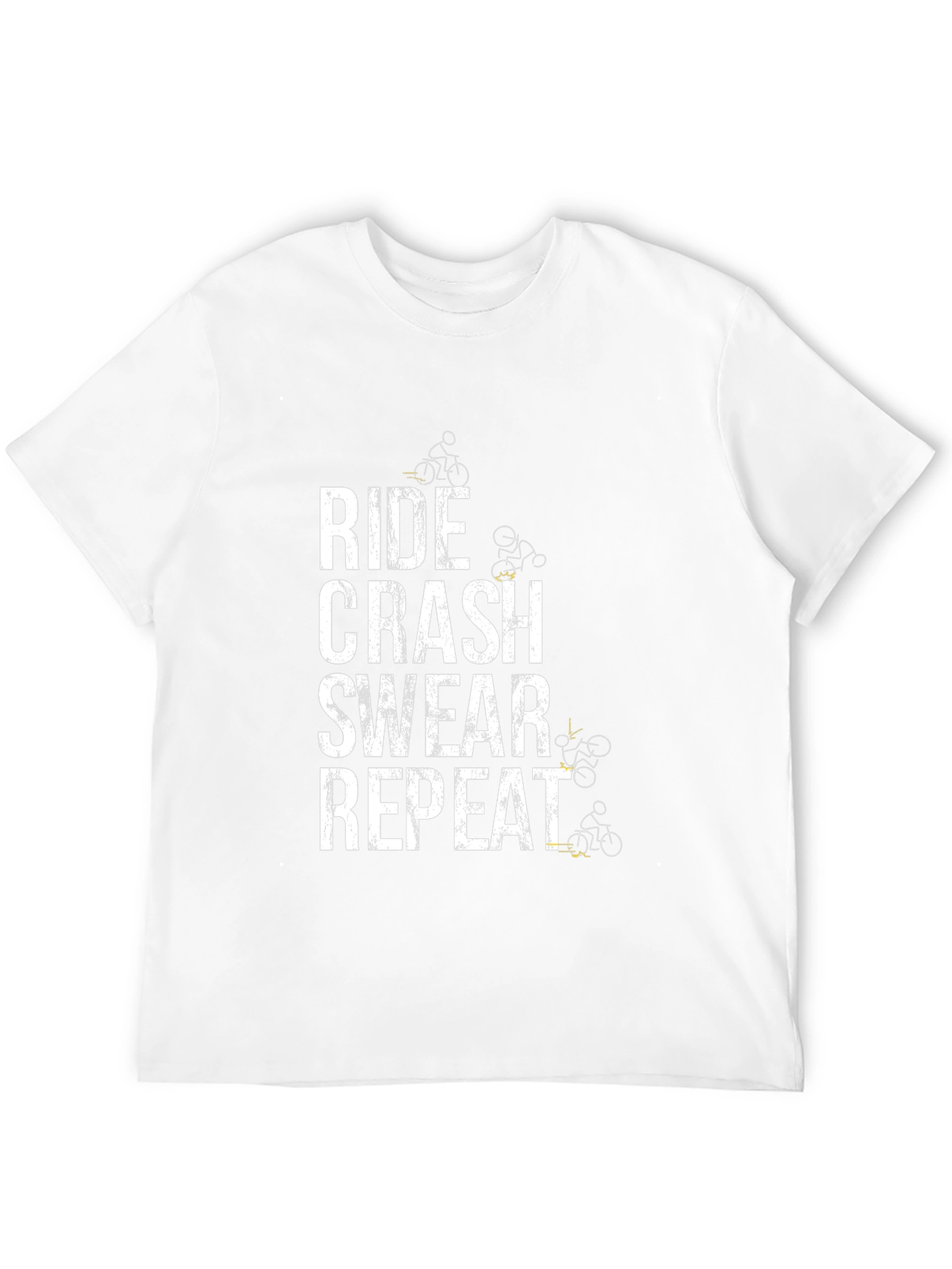 Ride Crash Swear Repeat Black T-Shirt
