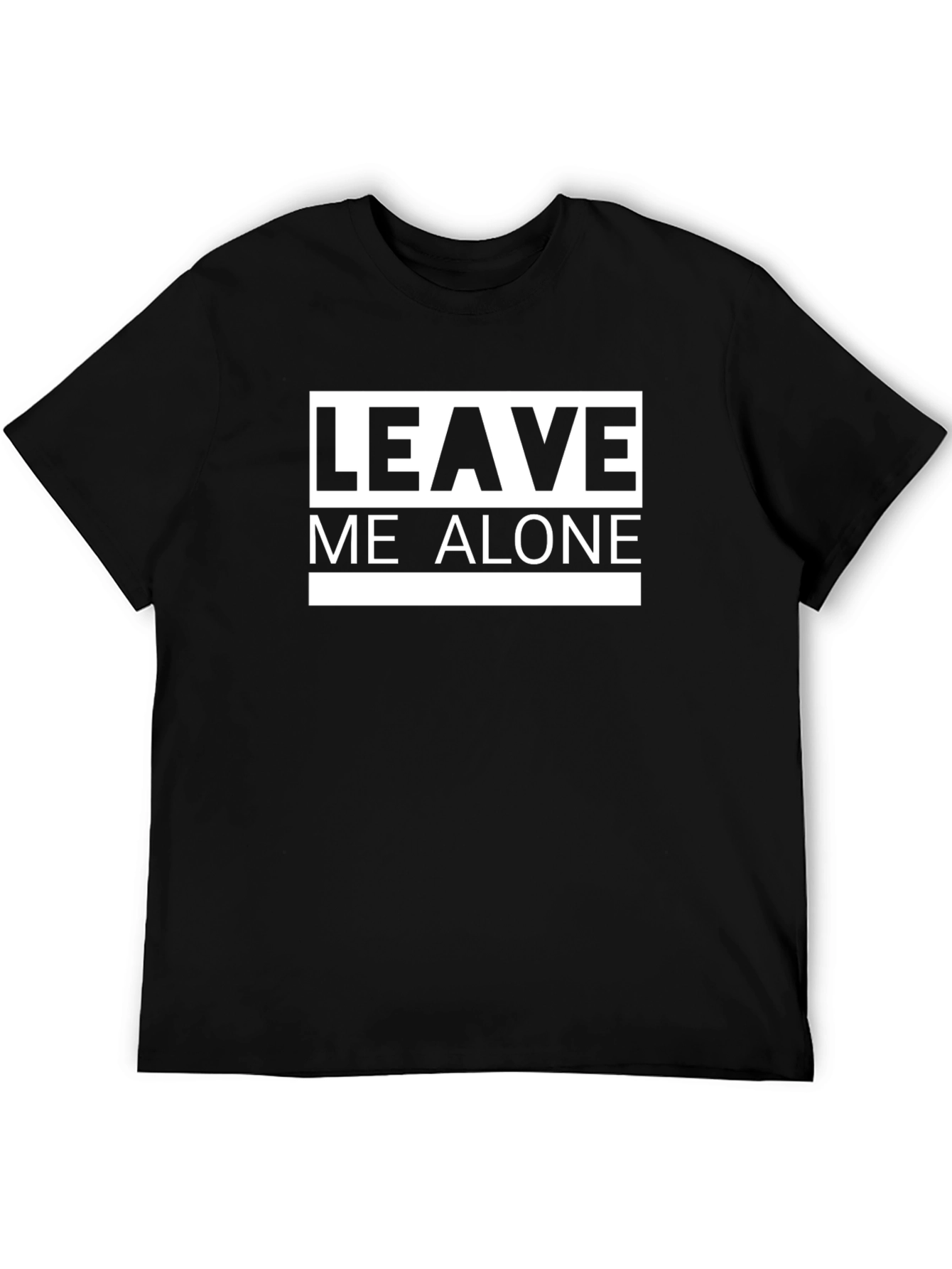 Leave Me Alone Black T-Shirt - Bold Graphic Tee