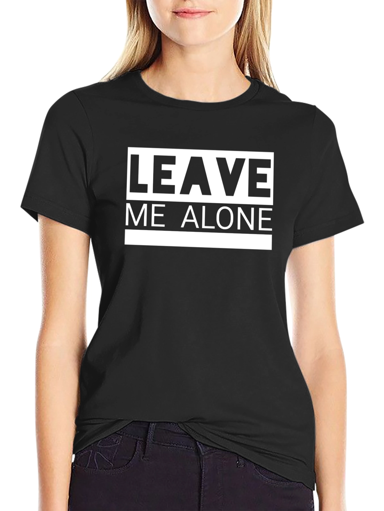 Leave Me Alone Black T-Shirt - Bold Graphic Tee