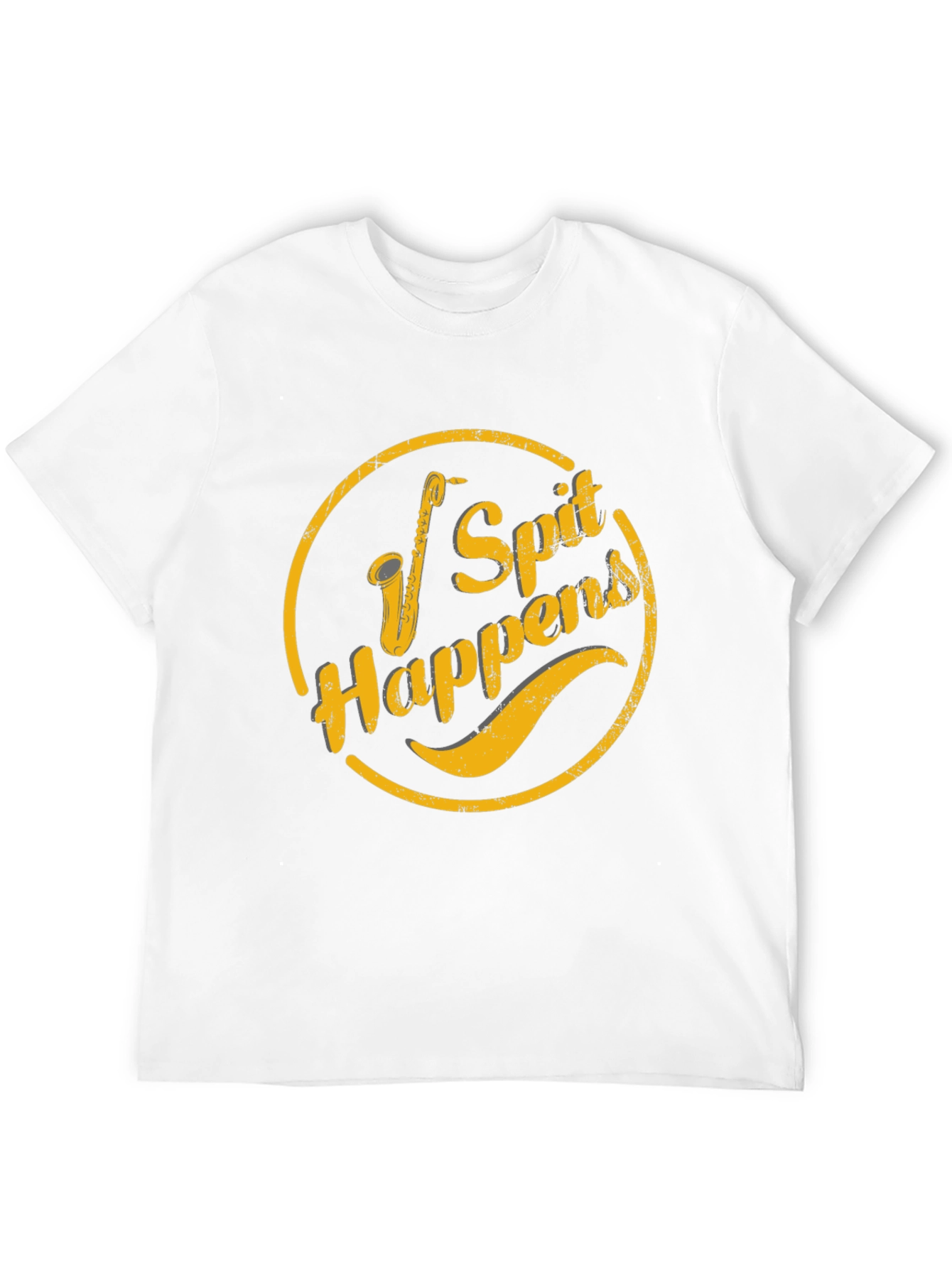Spit Happens Graphic Tee - Black Cotton Casual Shirt