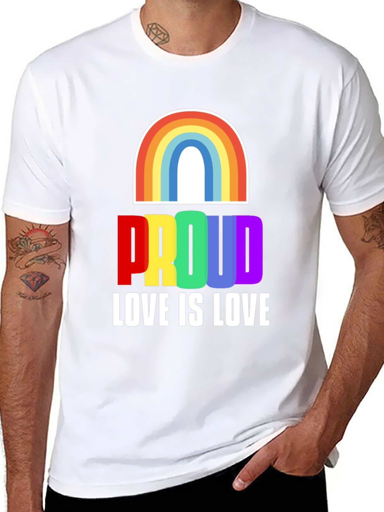 Rainbow Proud Love is Love T-Shirt