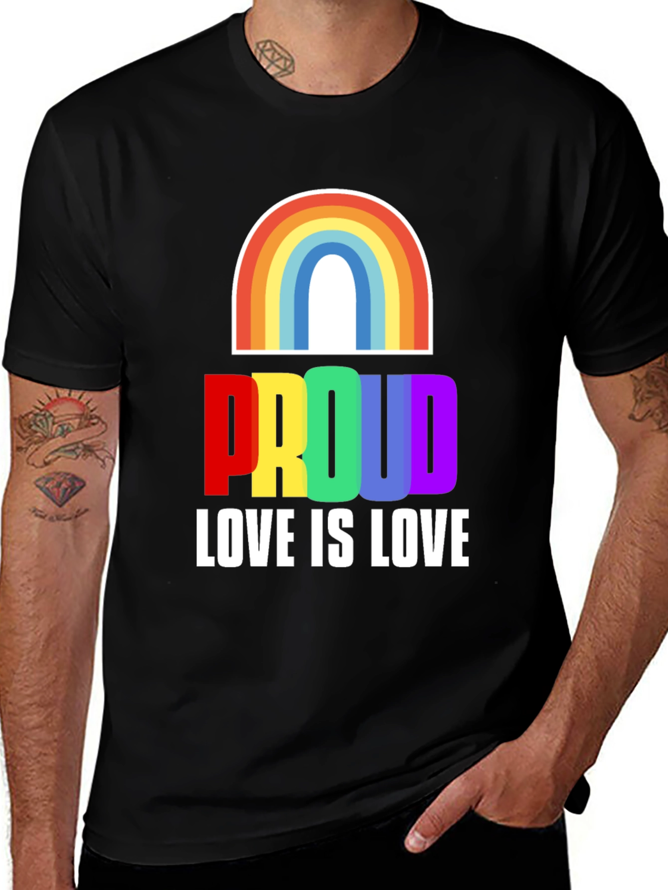 Rainbow Proud Love is Love T-Shirt