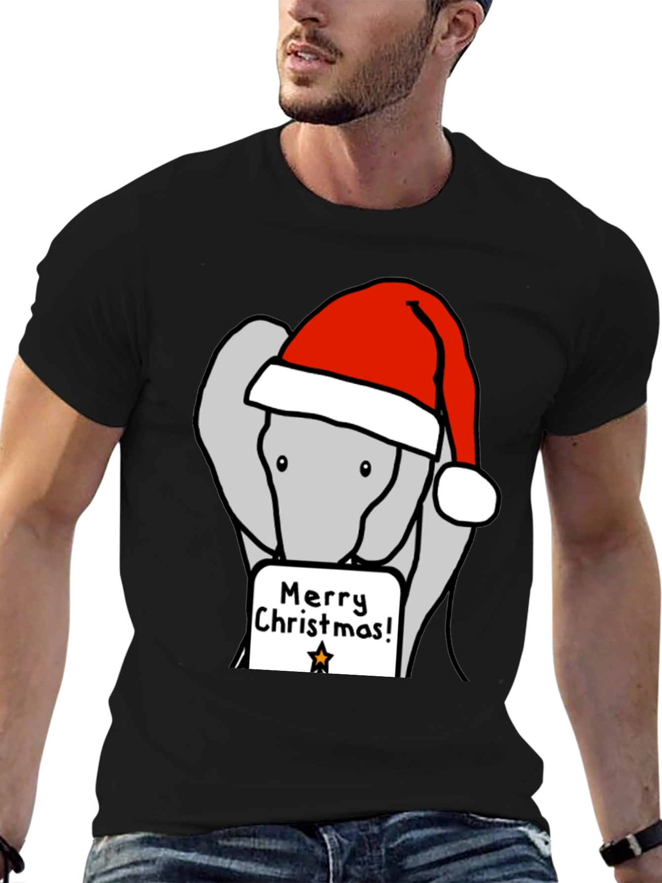 Merry Christmas Elephant Tee