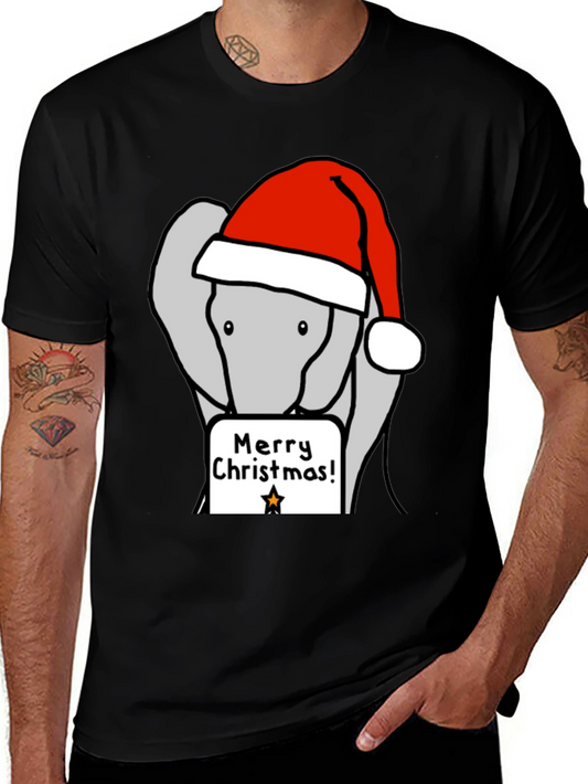 Merry Christmas Elephant Tee