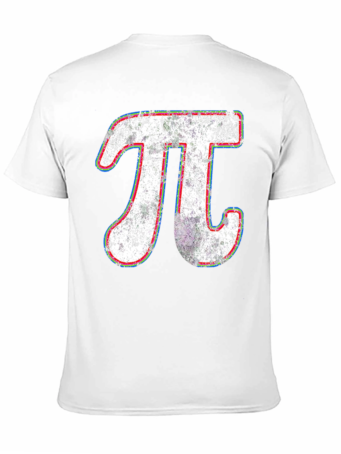 Distressed Pi Symbol Graphic T-Shirt