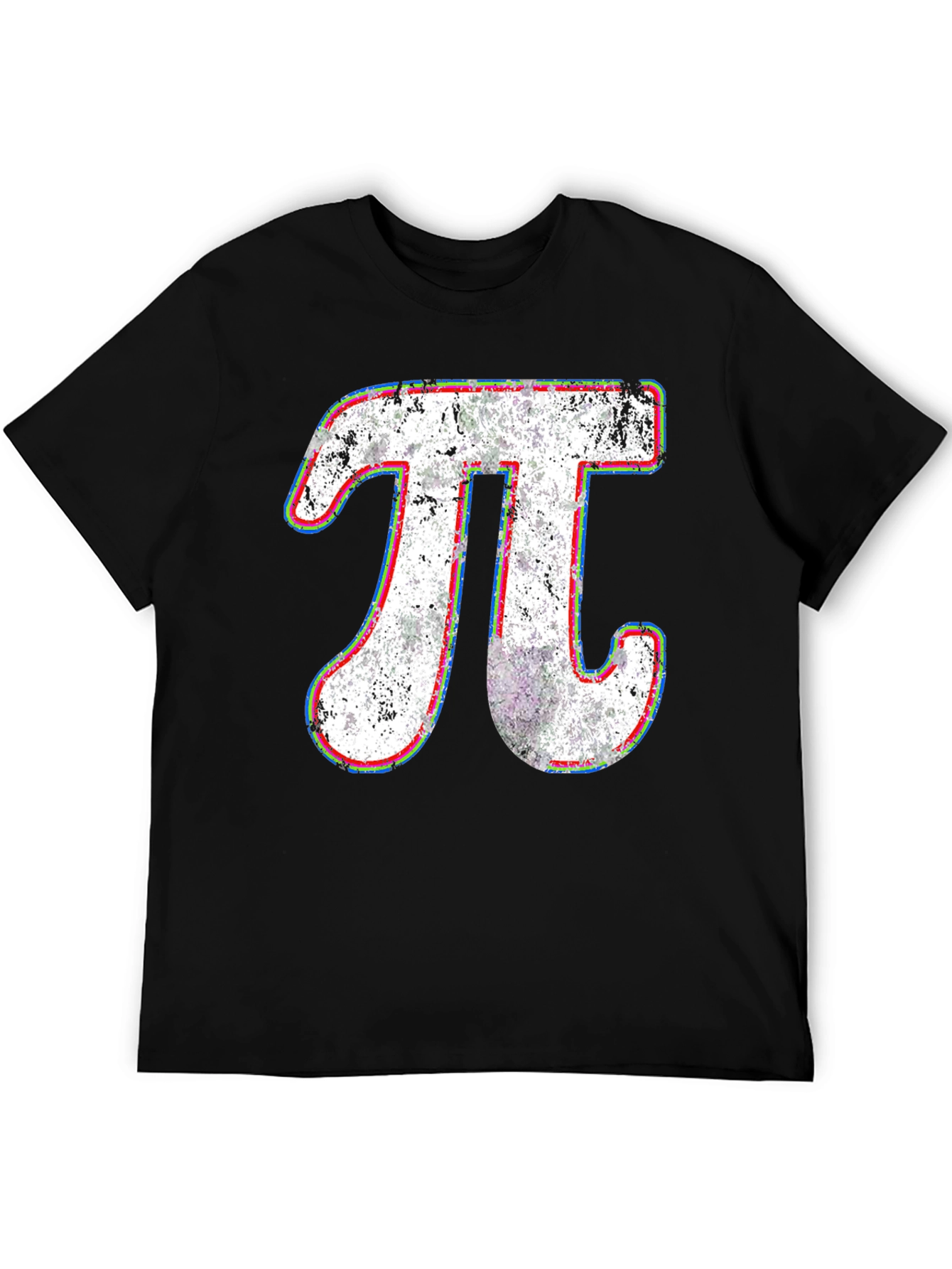 Distressed Pi Symbol Graphic T-Shirt