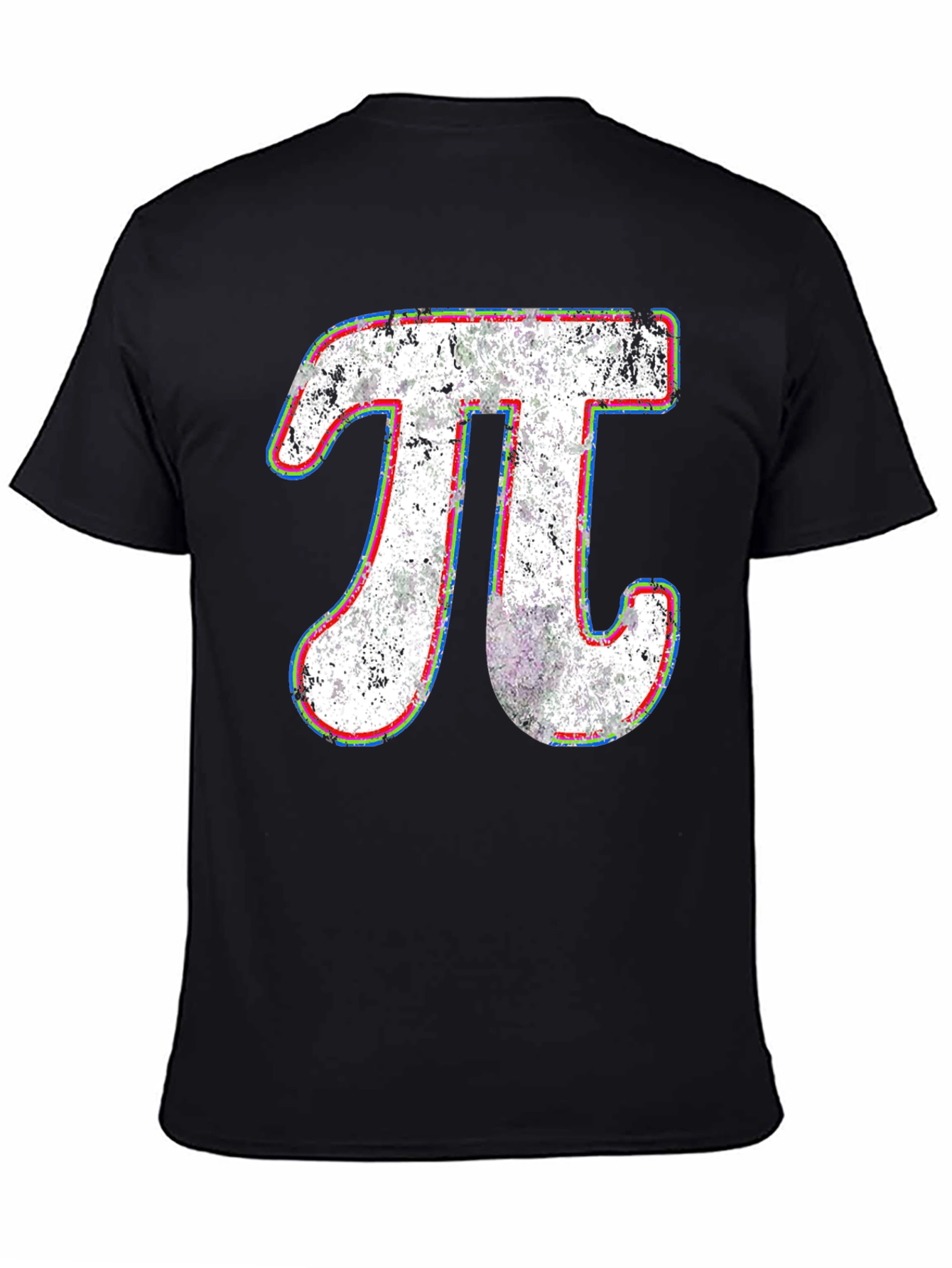 Distressed Pi Symbol Graphic T-Shirt
