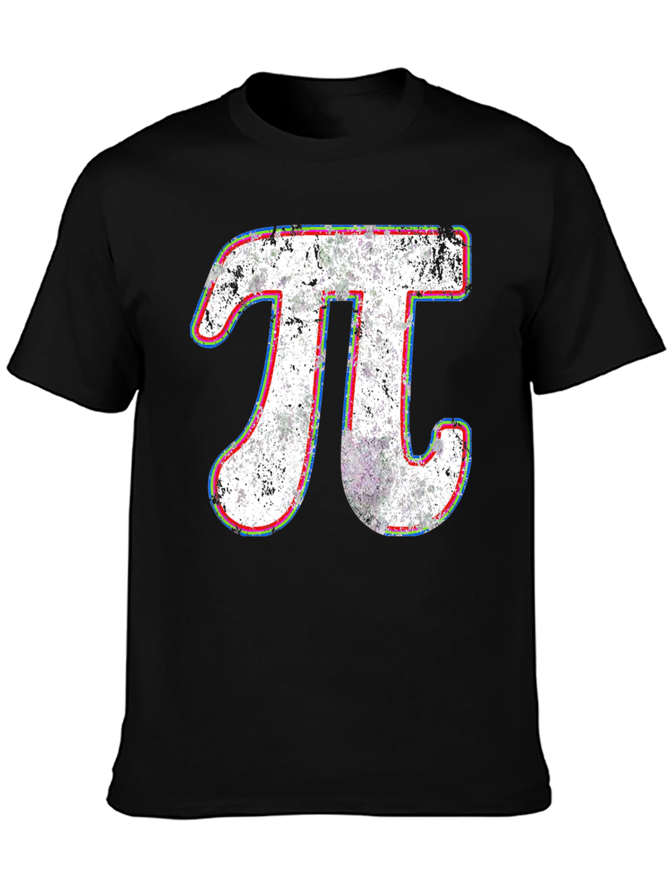 Distressed Pi Symbol Graphic T-Shirt