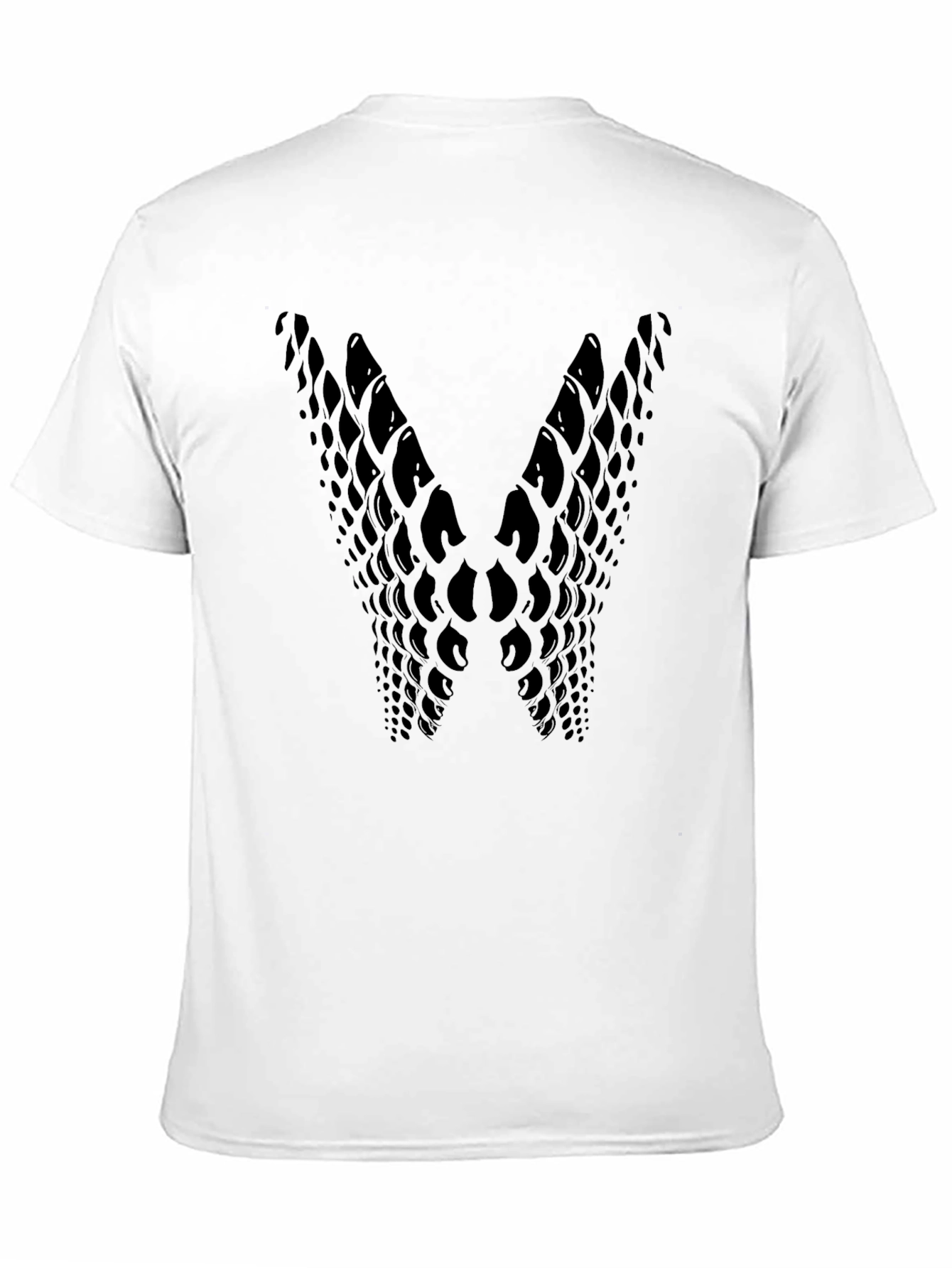 Abstract Scales Graphic Black T-Shirt
