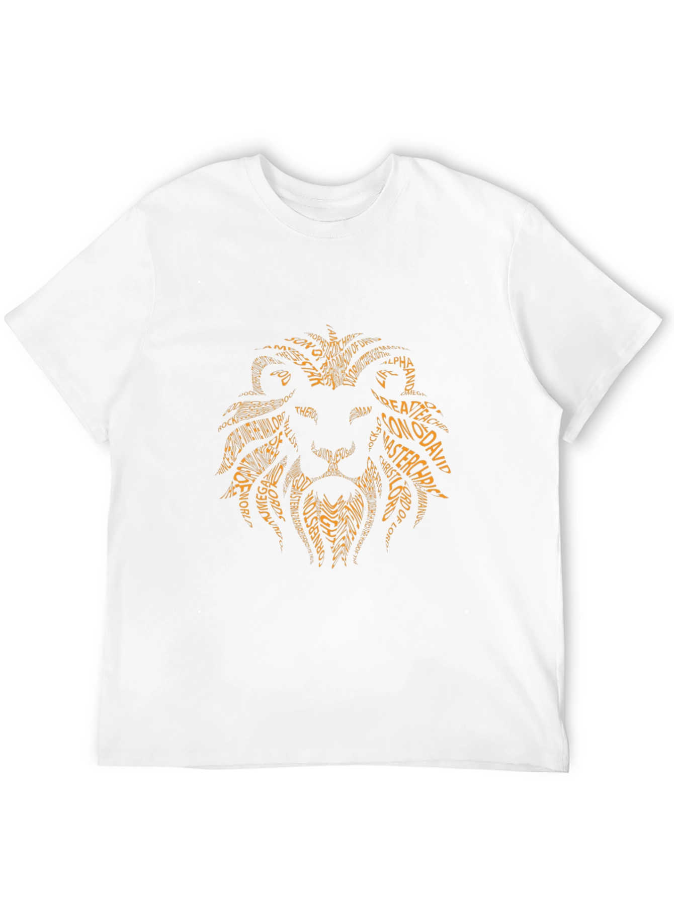 Lion Word Art Graphic T-Shirt - Black