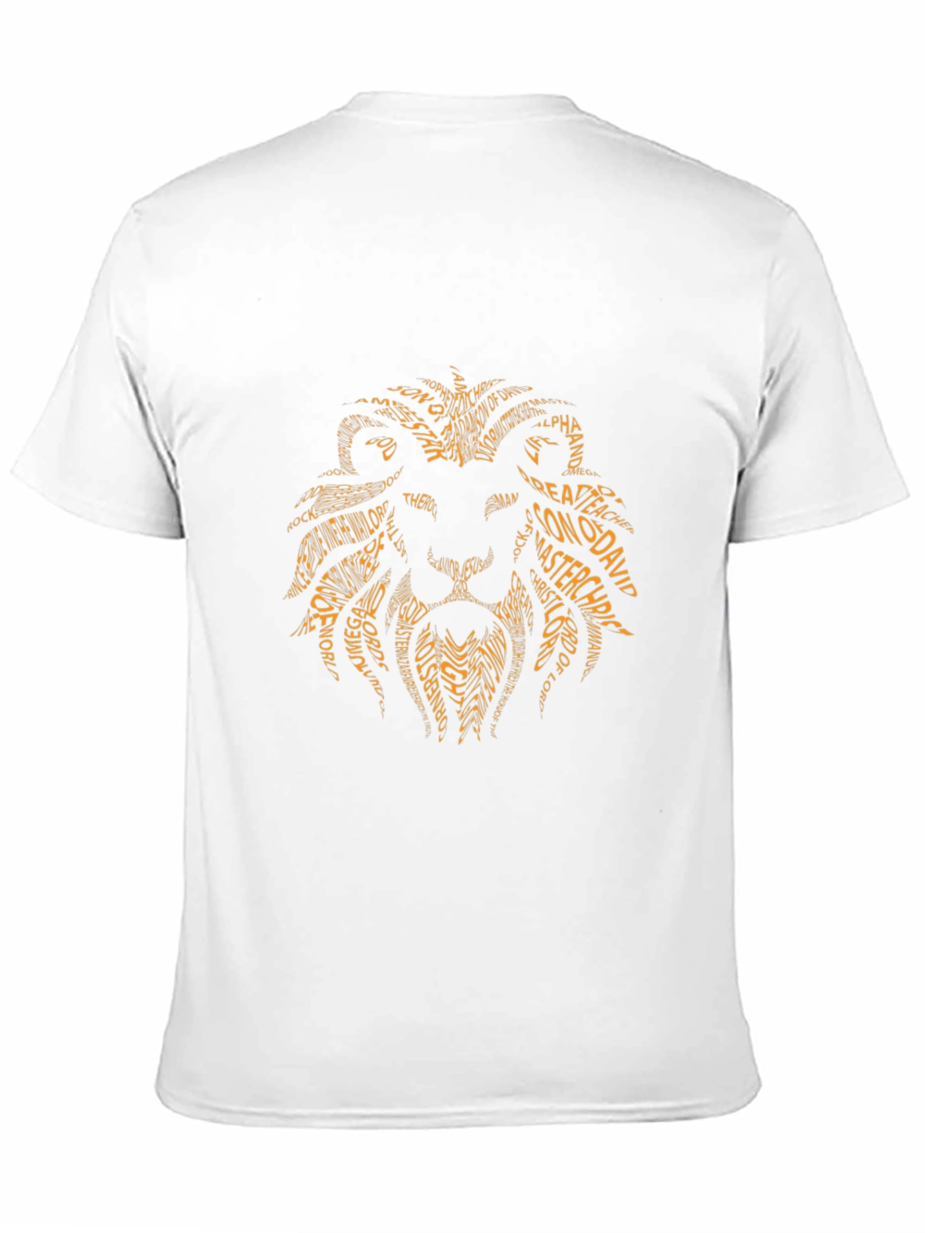 Lion Word Art Graphic T-Shirt - Black