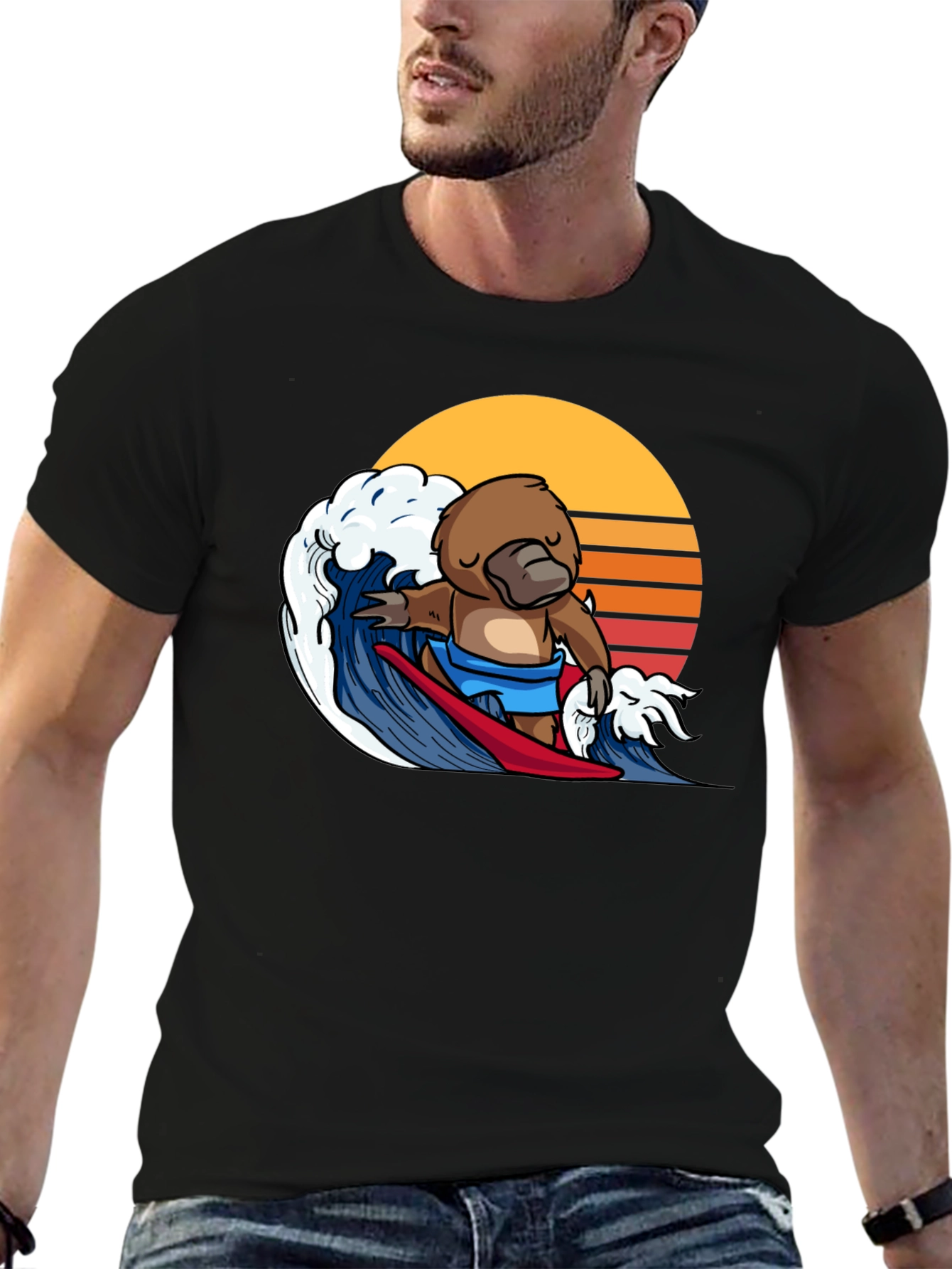Surfing Platypus Graphic Tee