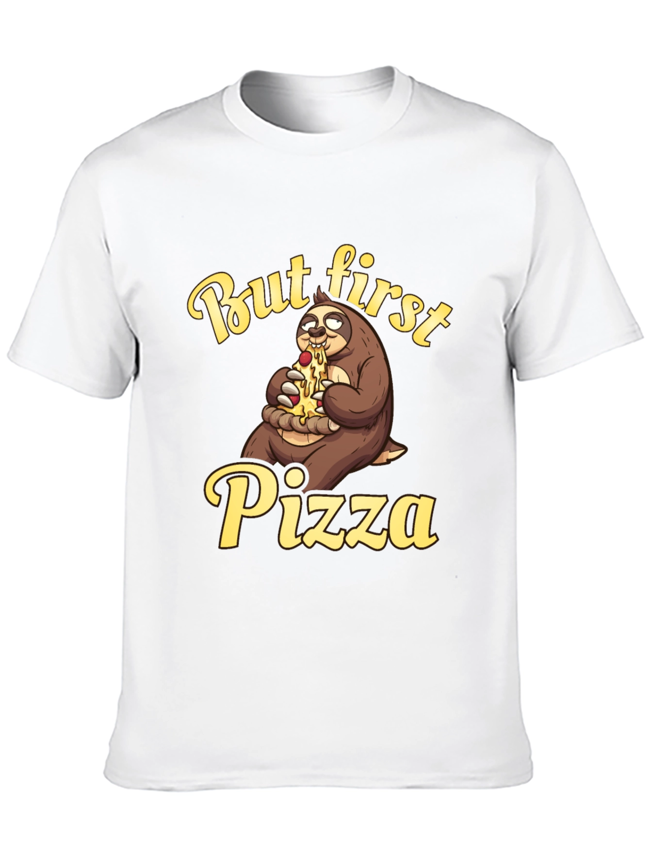 But First Pizza T-Shirt - Sloth Lover Tee