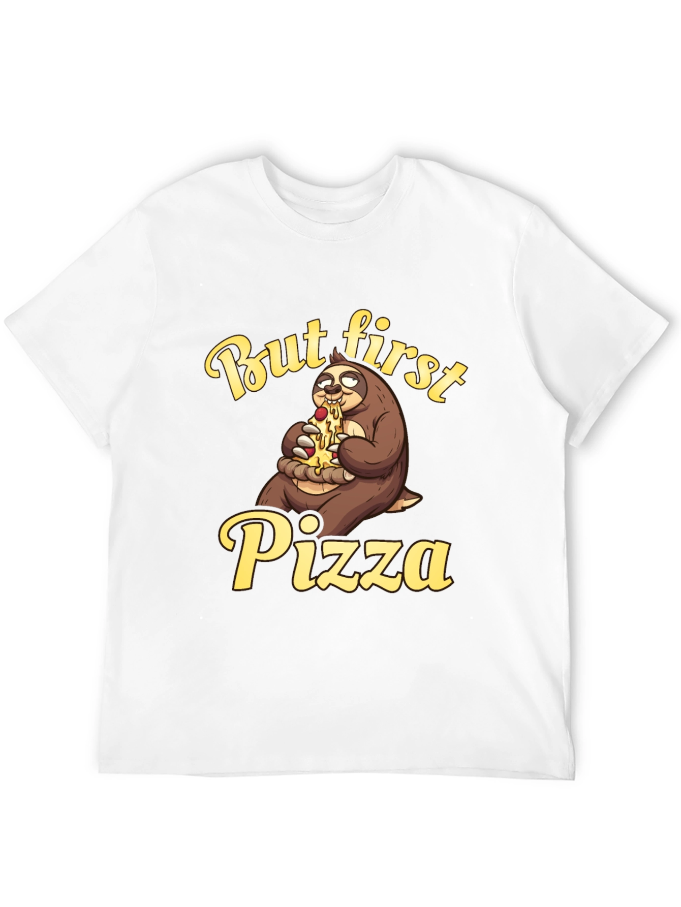But First Pizza T-Shirt - Sloth Lover Tee