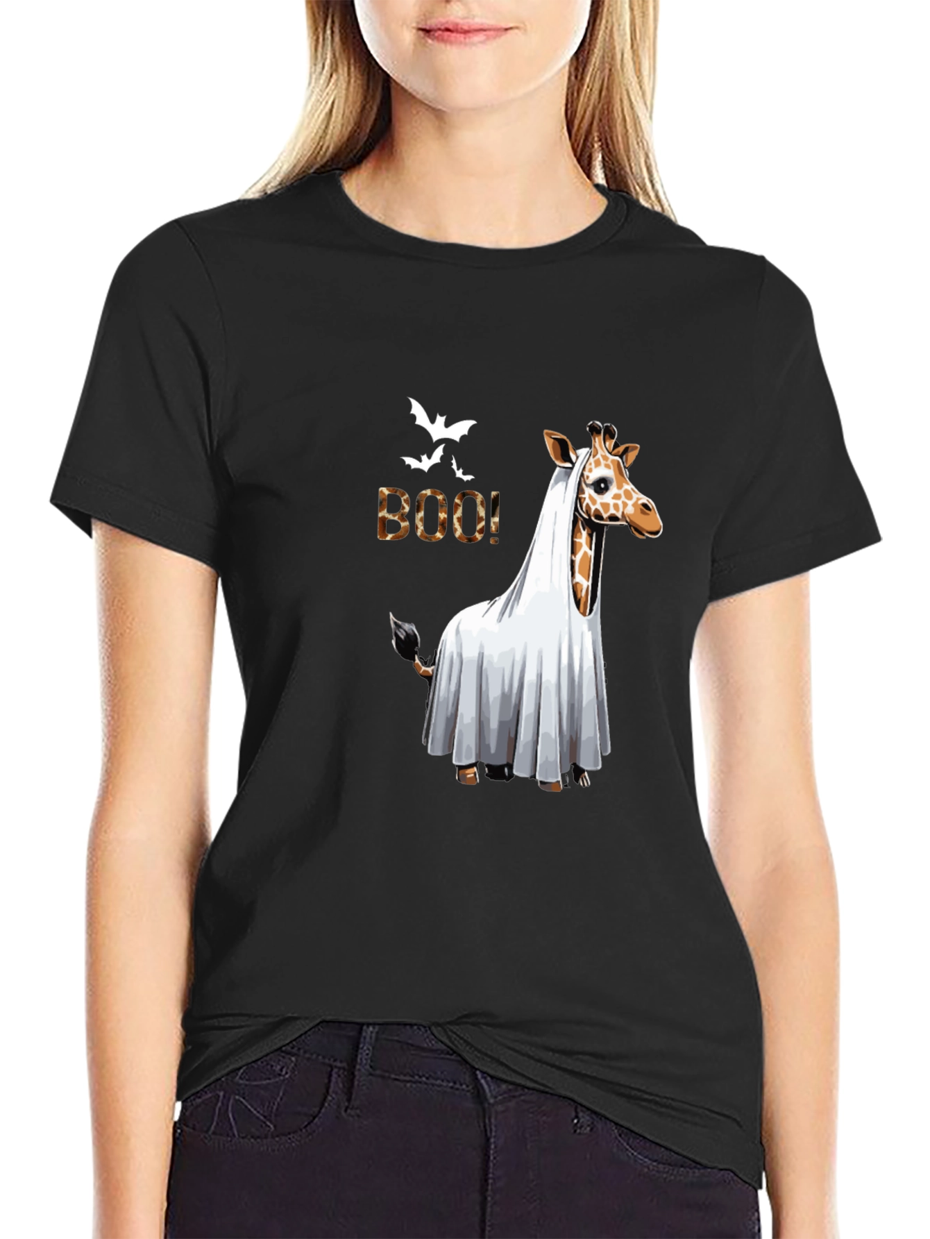 Giraffe Ghost Halloween T-Shirt