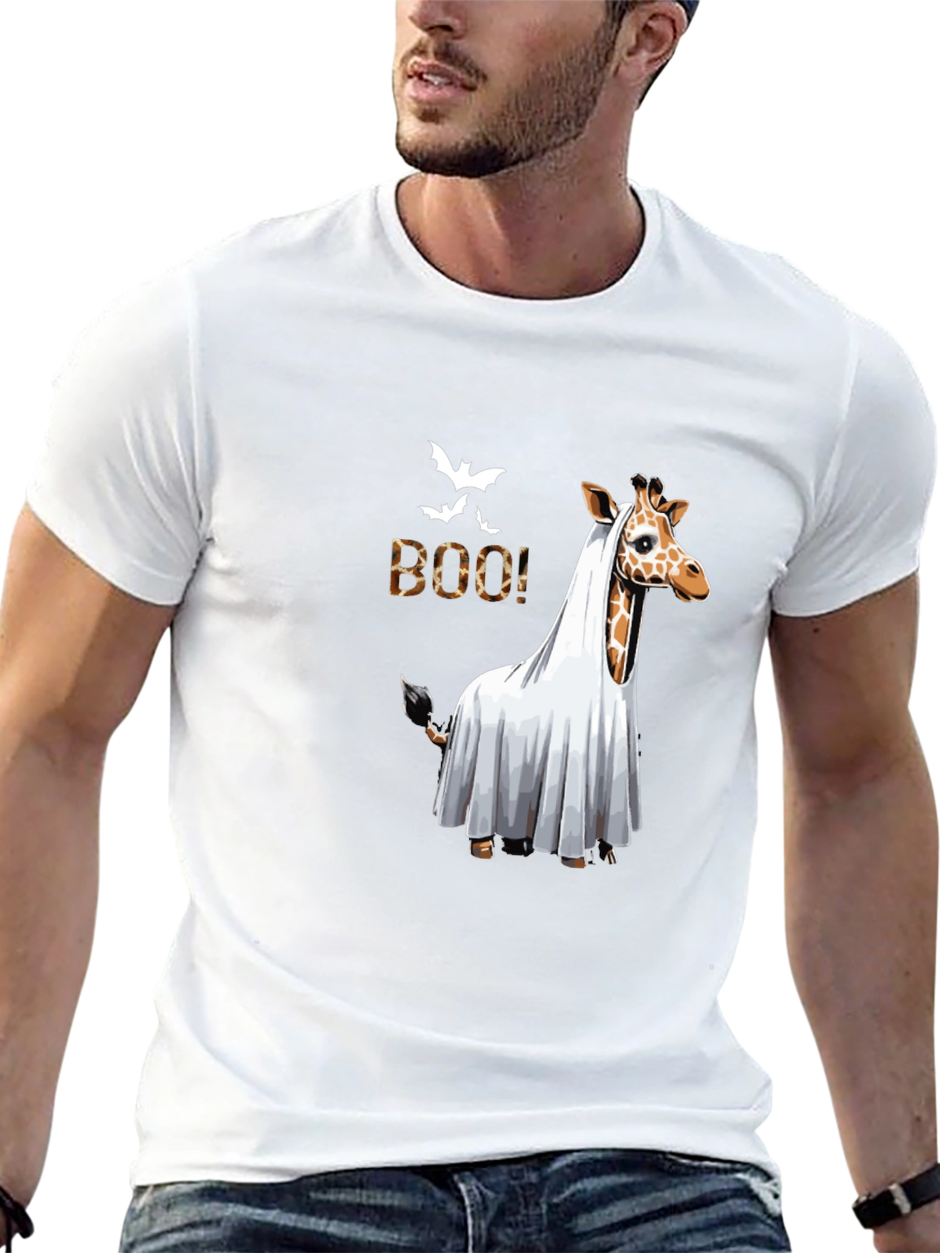 Giraffe Ghost Halloween T-Shirt