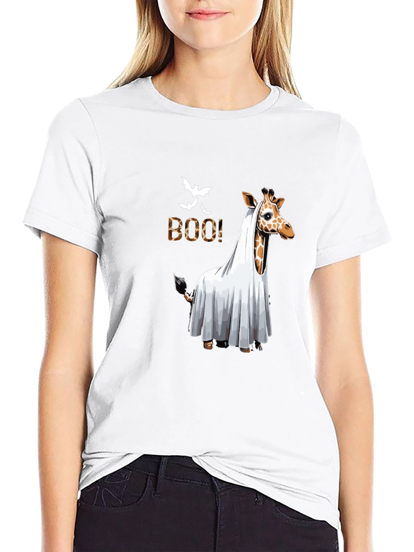 Giraffe Ghost Halloween T-Shirt