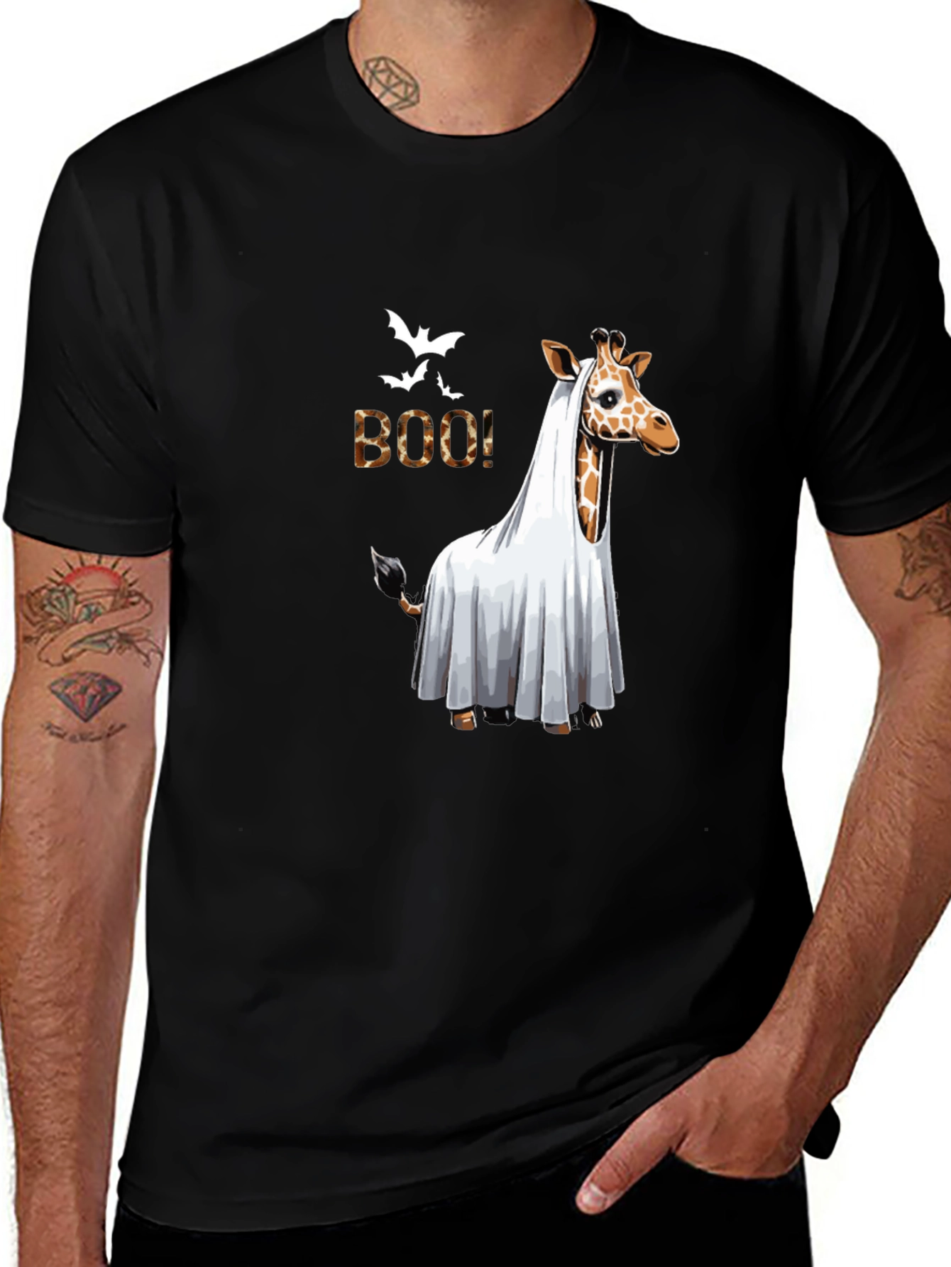 Giraffe Ghost Halloween T-Shirt
