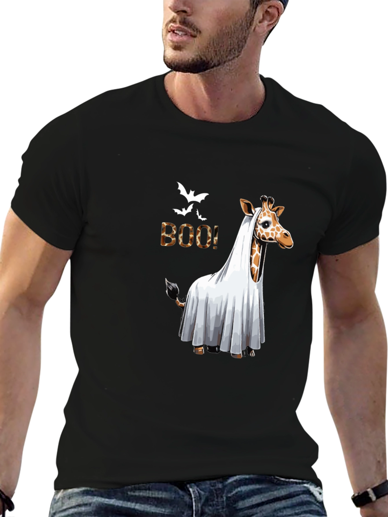 Giraffe Ghost Halloween T-Shirt