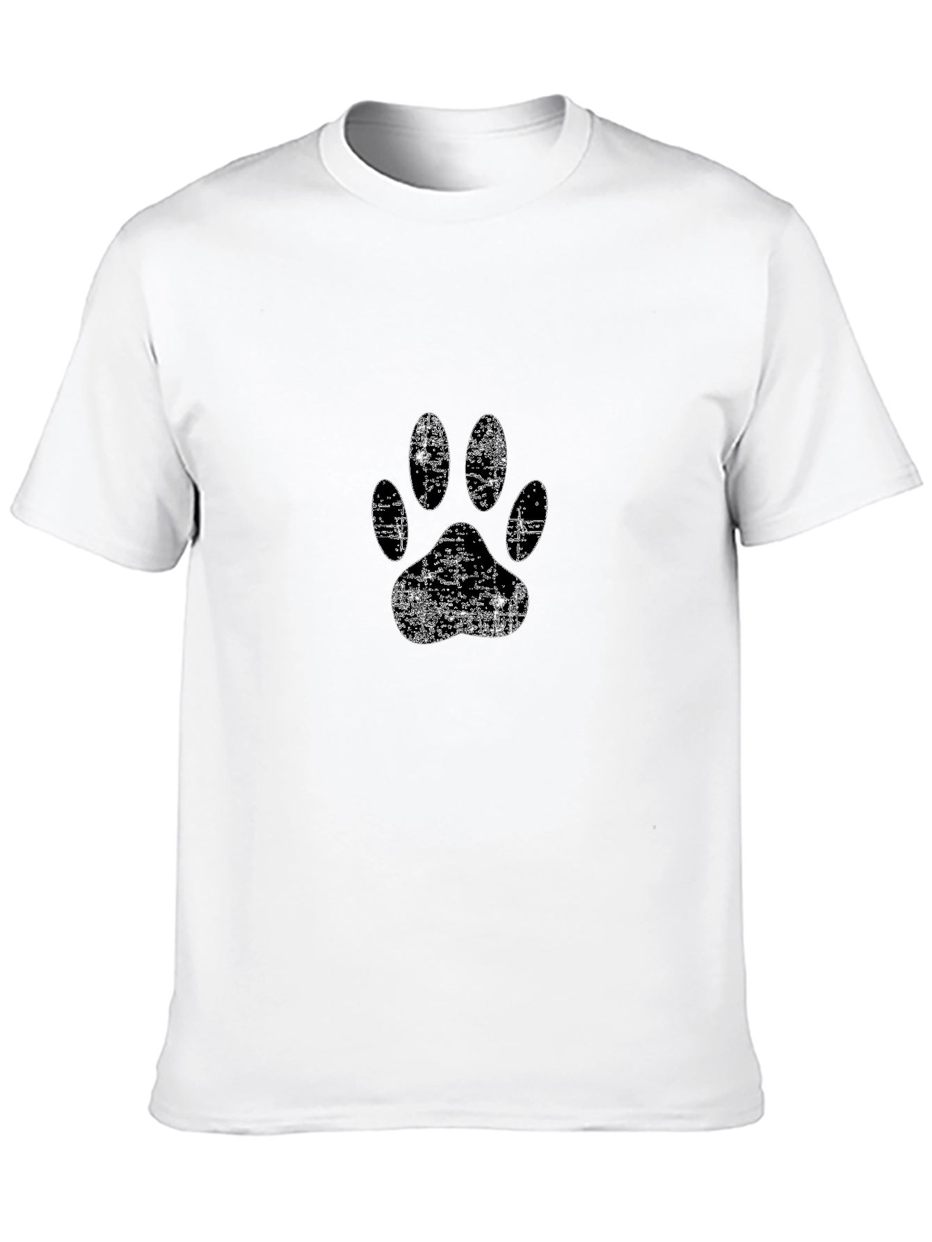 Distressed Paw Print Graphic Tee