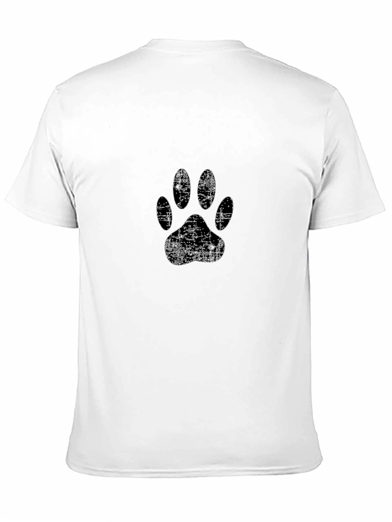 Distressed Paw Print Graphic Tee