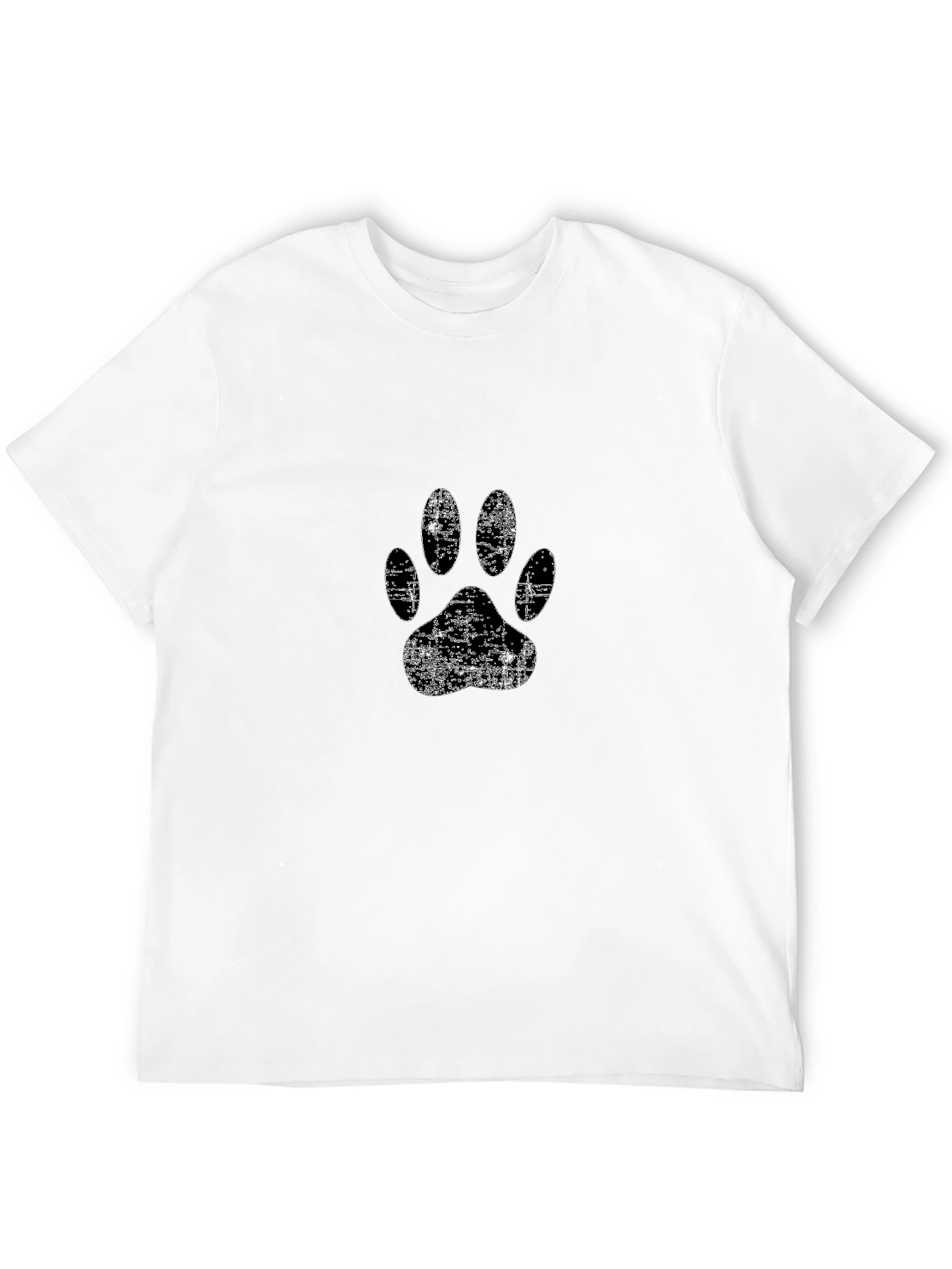 Distressed Paw Print Graphic Tee