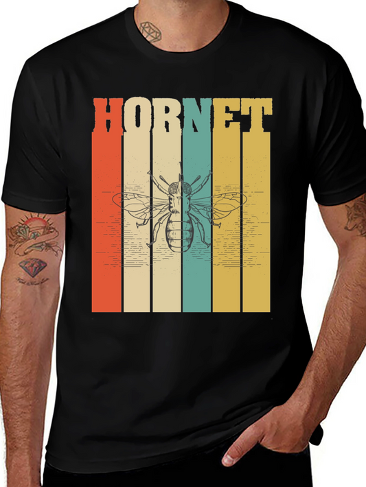 Retro Hornet Graphic T-Shirt - Vintage Style Insect Tee