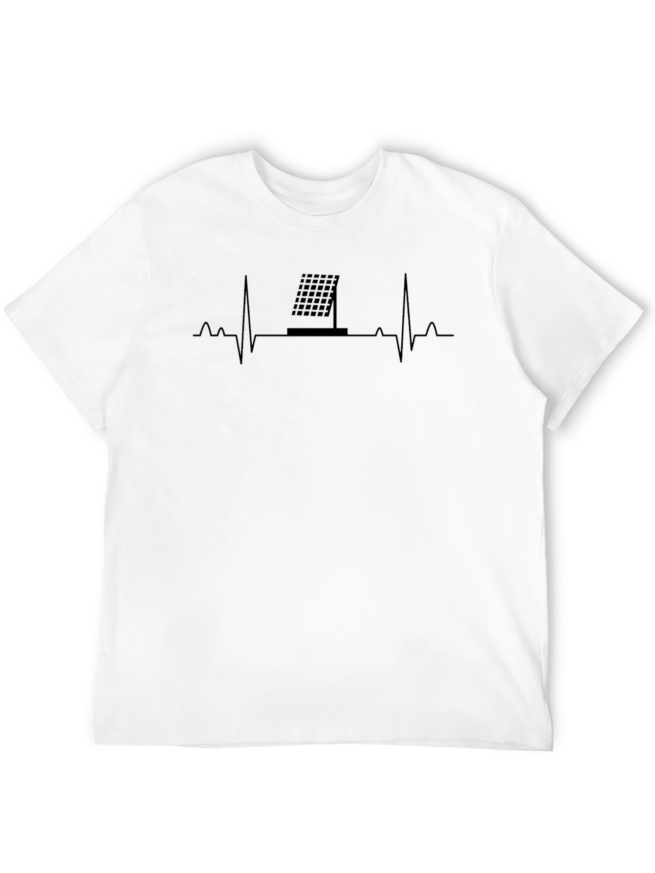 Solar Panel Heartbeat T-Shirt - Sustainable Energy Tee