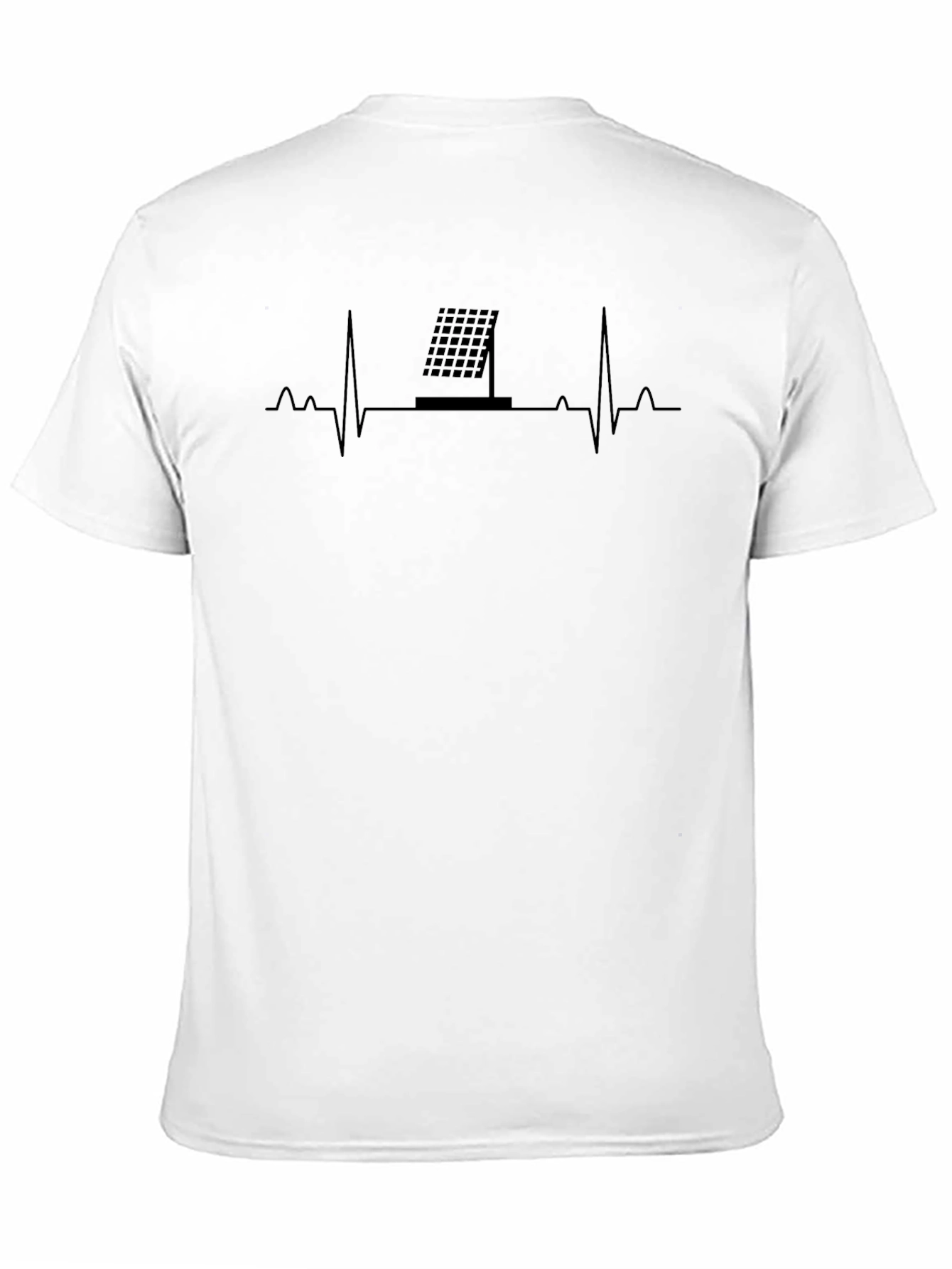 Solar Panel Heartbeat T-Shirt - Sustainable Energy Tee