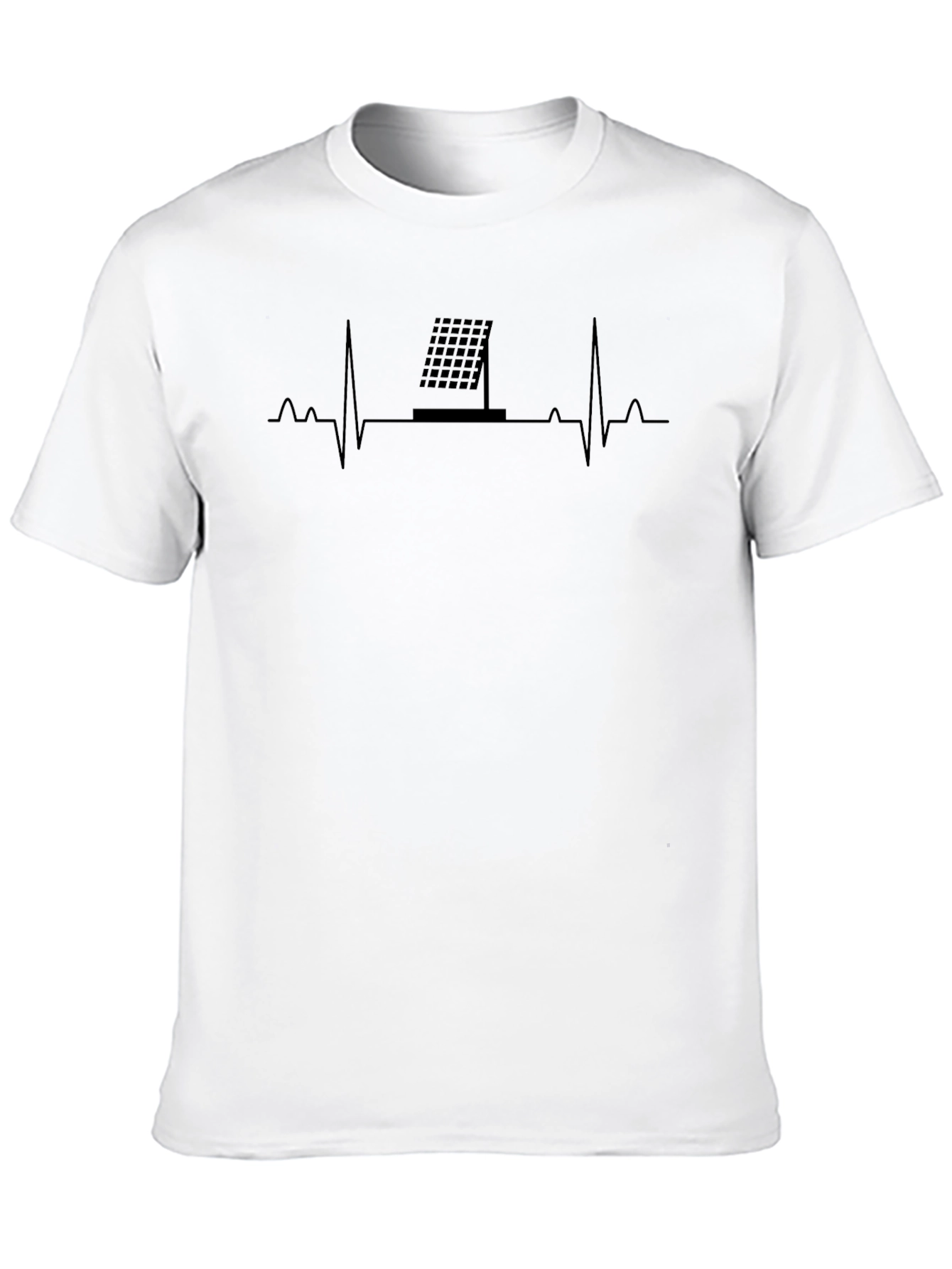 Solar Panel Heartbeat T-Shirt - Sustainable Energy Tee