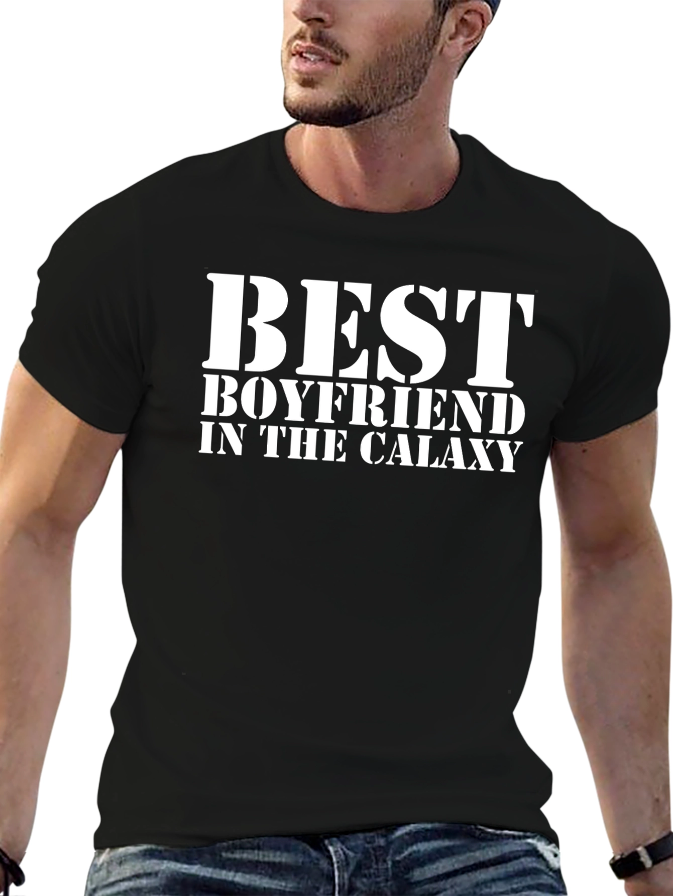 Best Boyfriend in the Galaxy - Black T-Shirt