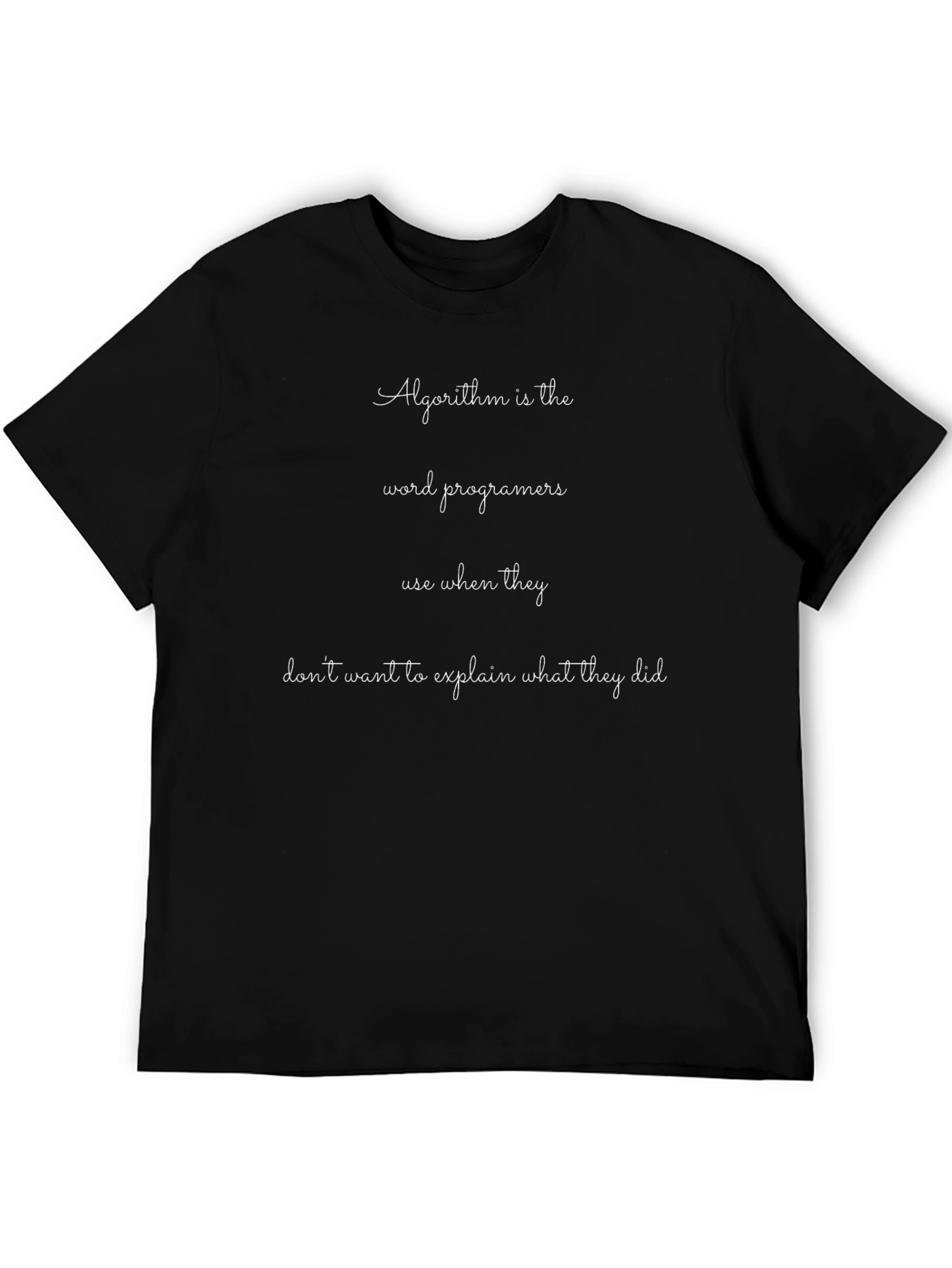 Algorithm Definition Black T-Shirt