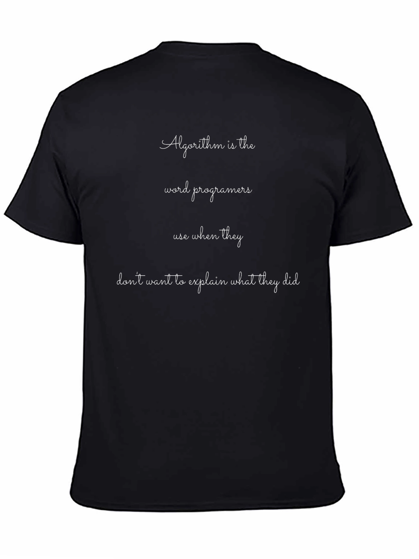 Algorithm Definition Black T-Shirt