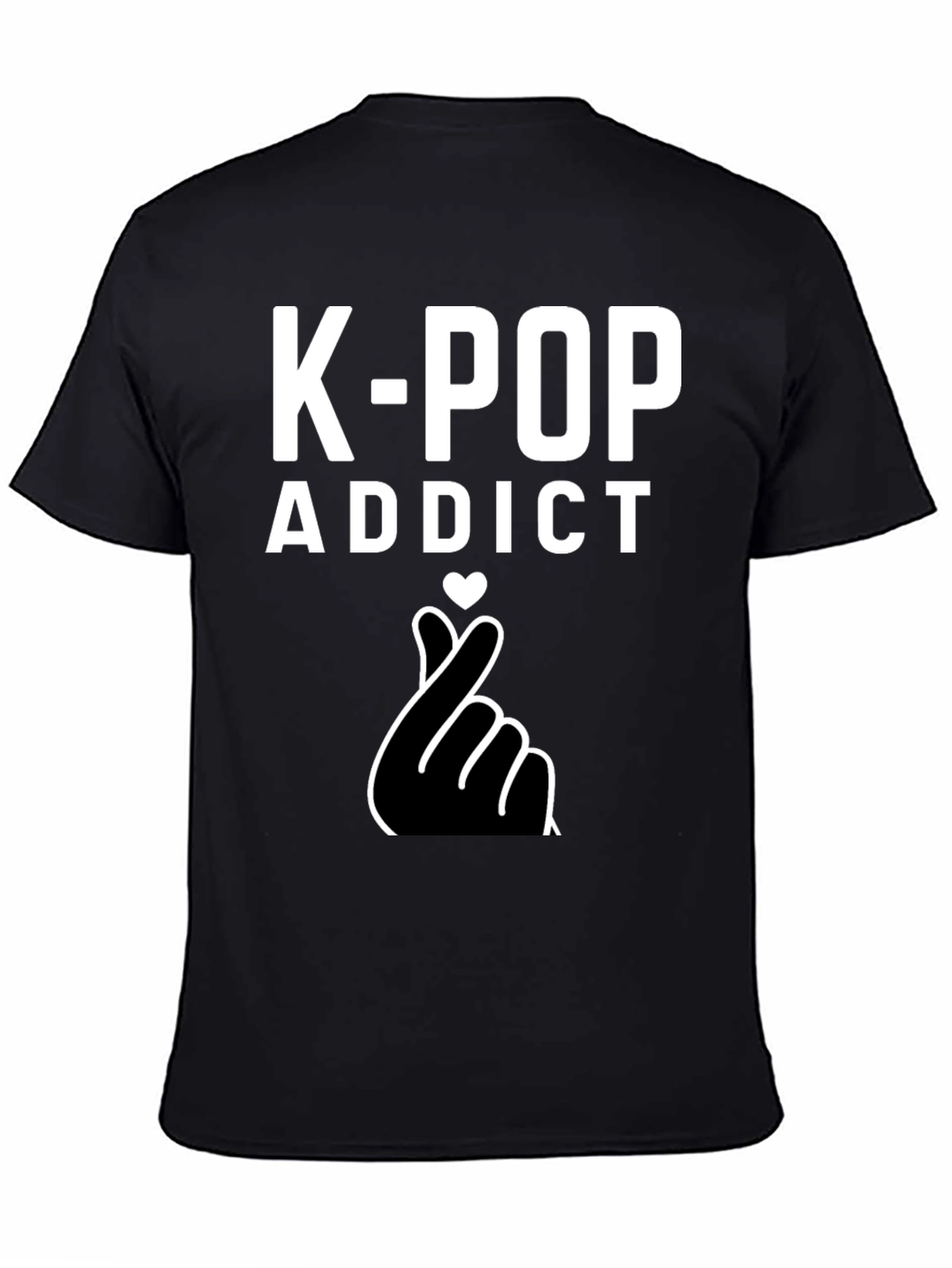 K-Pop Addict Graphic Tee - Black