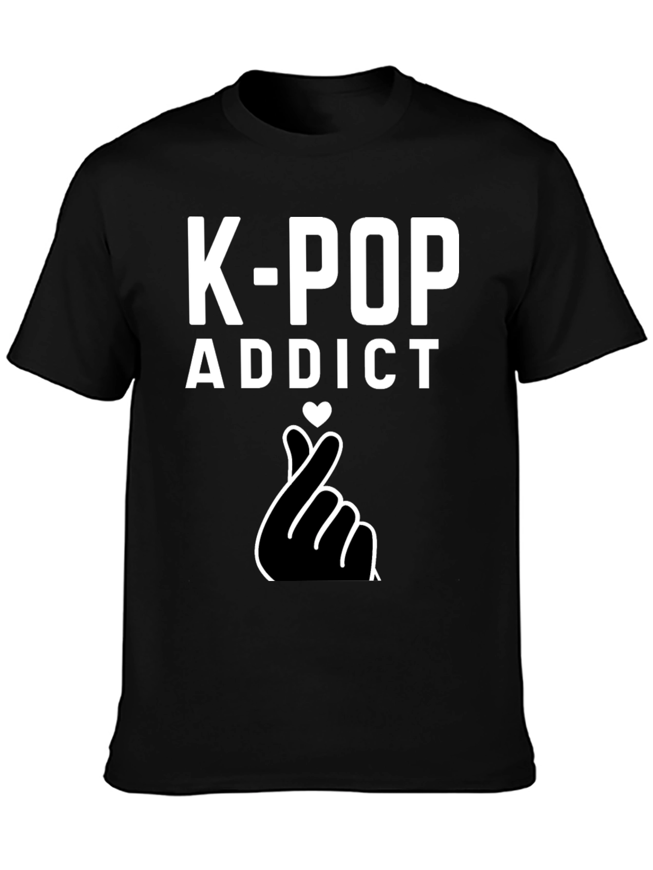 K-Pop Addict Graphic Tee - Black