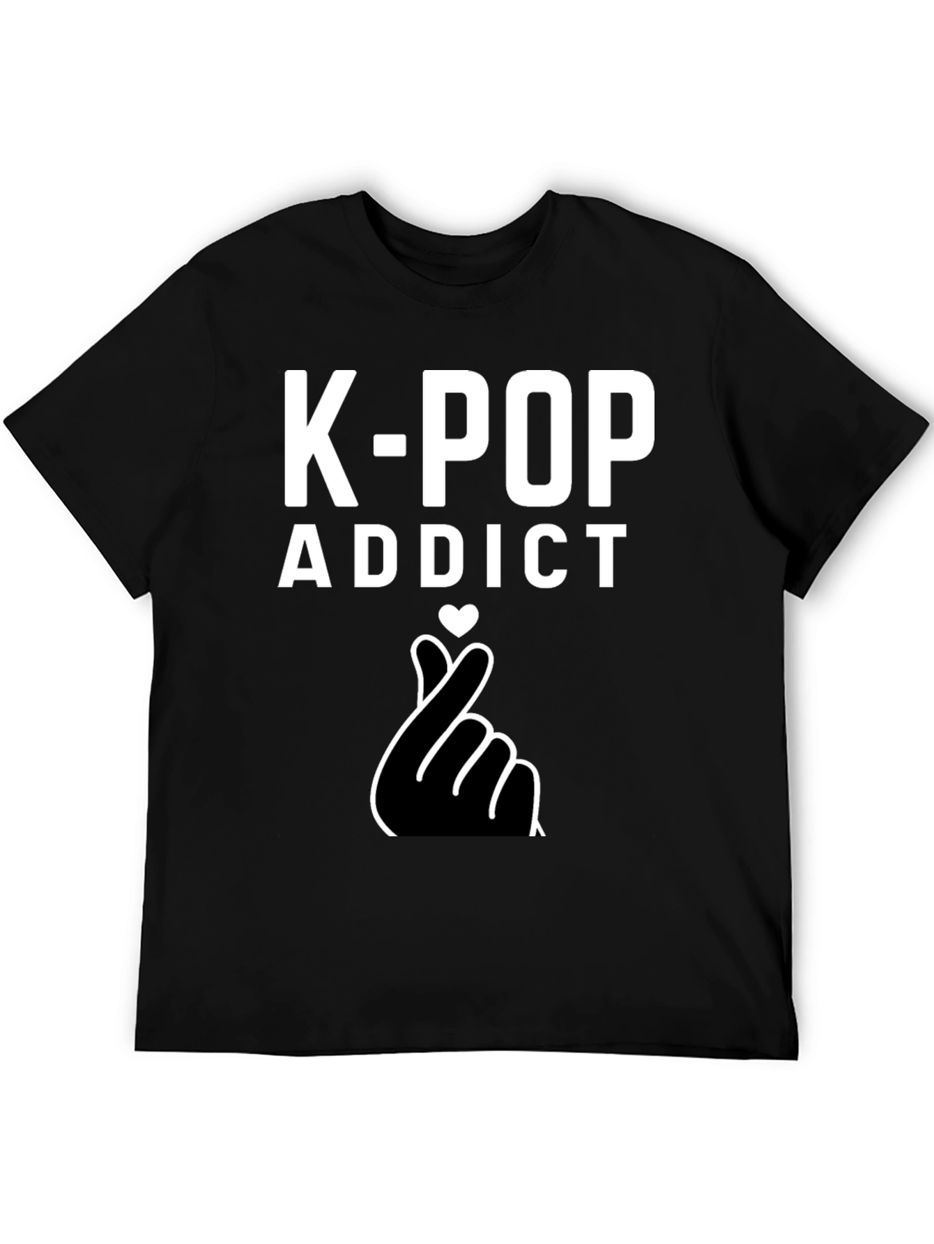 K-Pop Addict Graphic Tee - Black