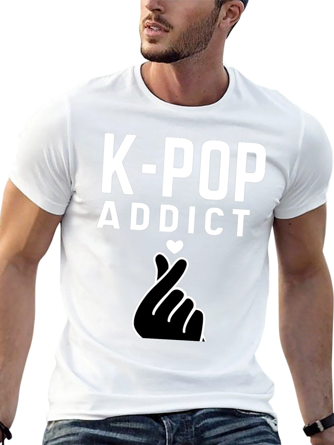 K-Pop Addict Graphic Tee - Black