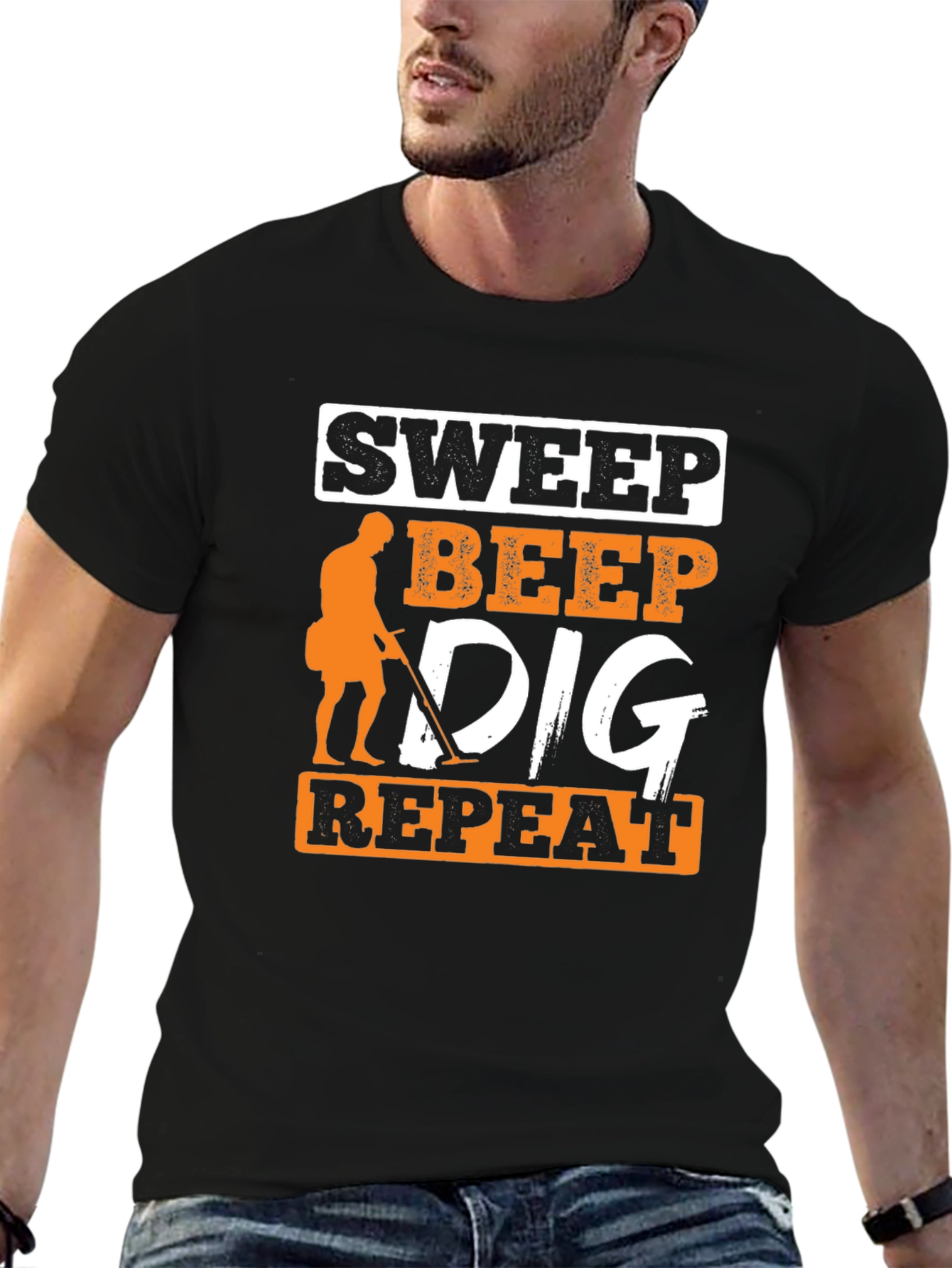 Sweep Beep Dig Repeat Black T-Shirt