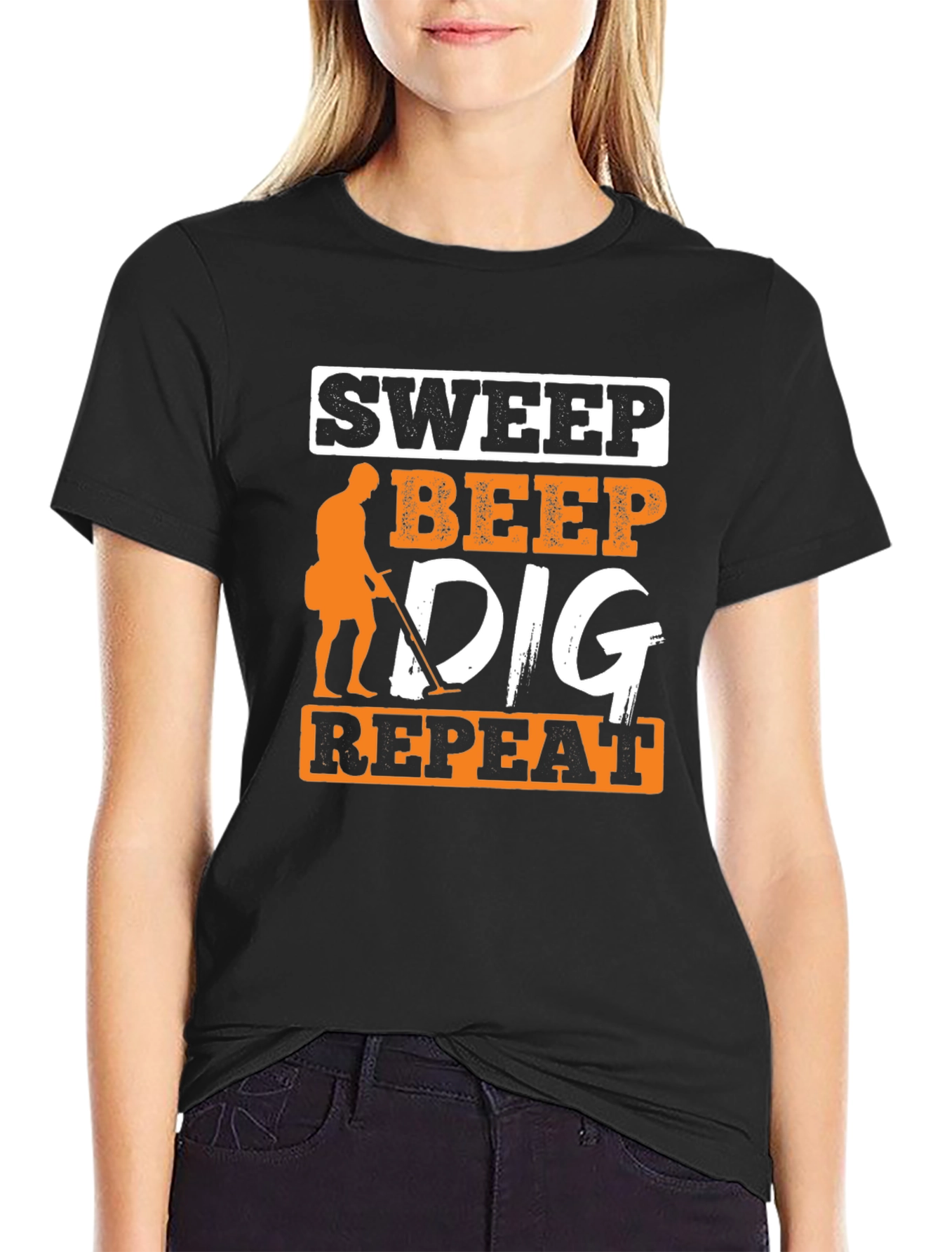 Sweep Beep Dig Repeat Black T-Shirt