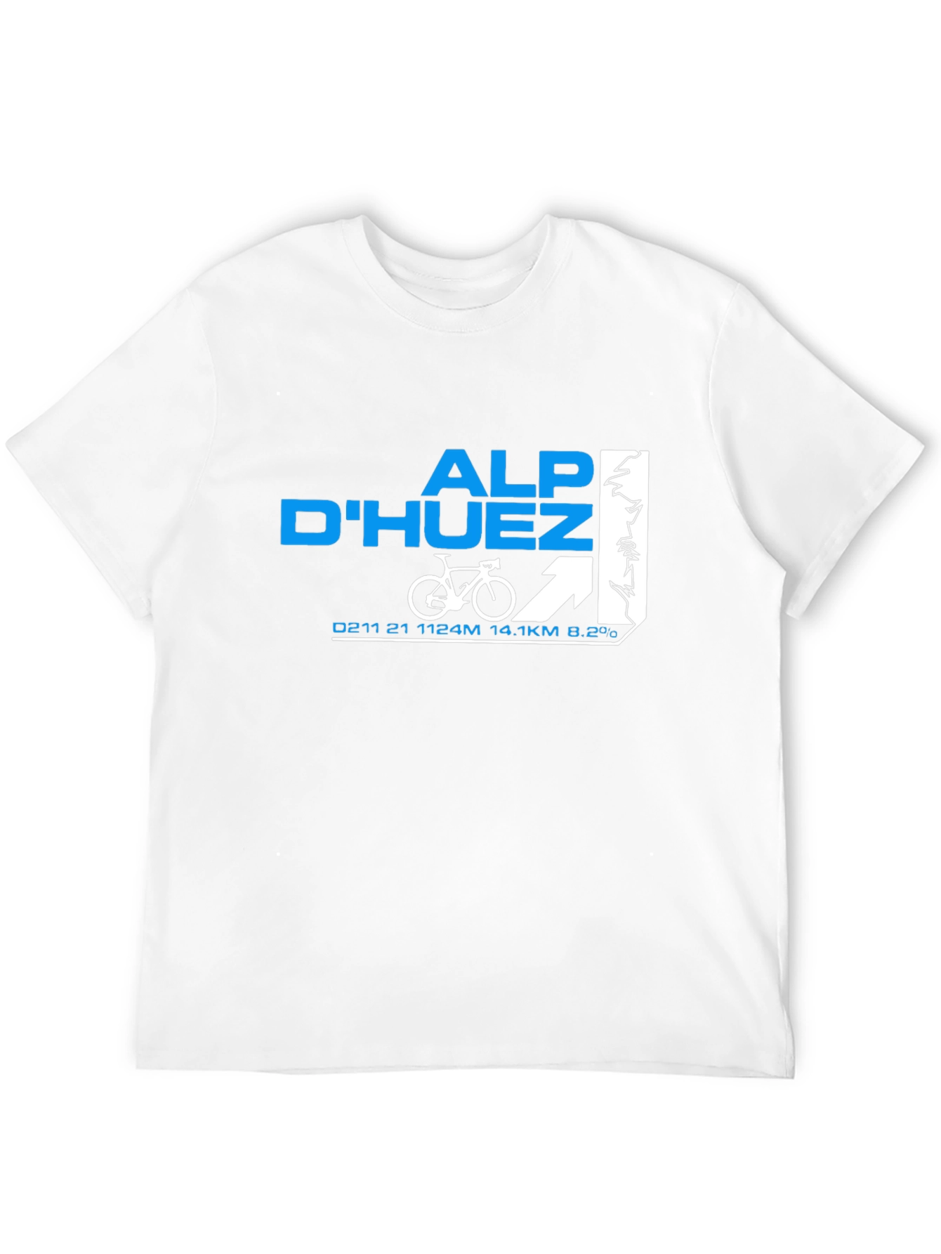 Alp DHuez Cycling T-Shirt - Mountain Climb Design