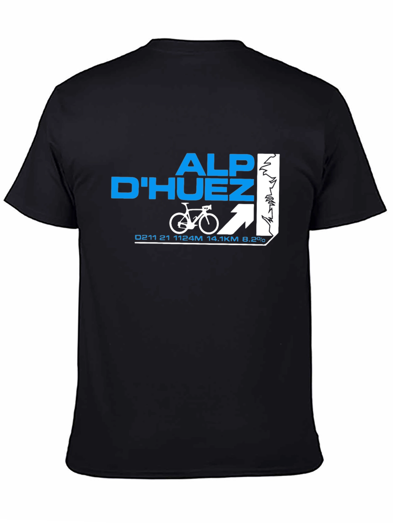 Alp DHuez Cycling T-Shirt - Mountain Climb Design
